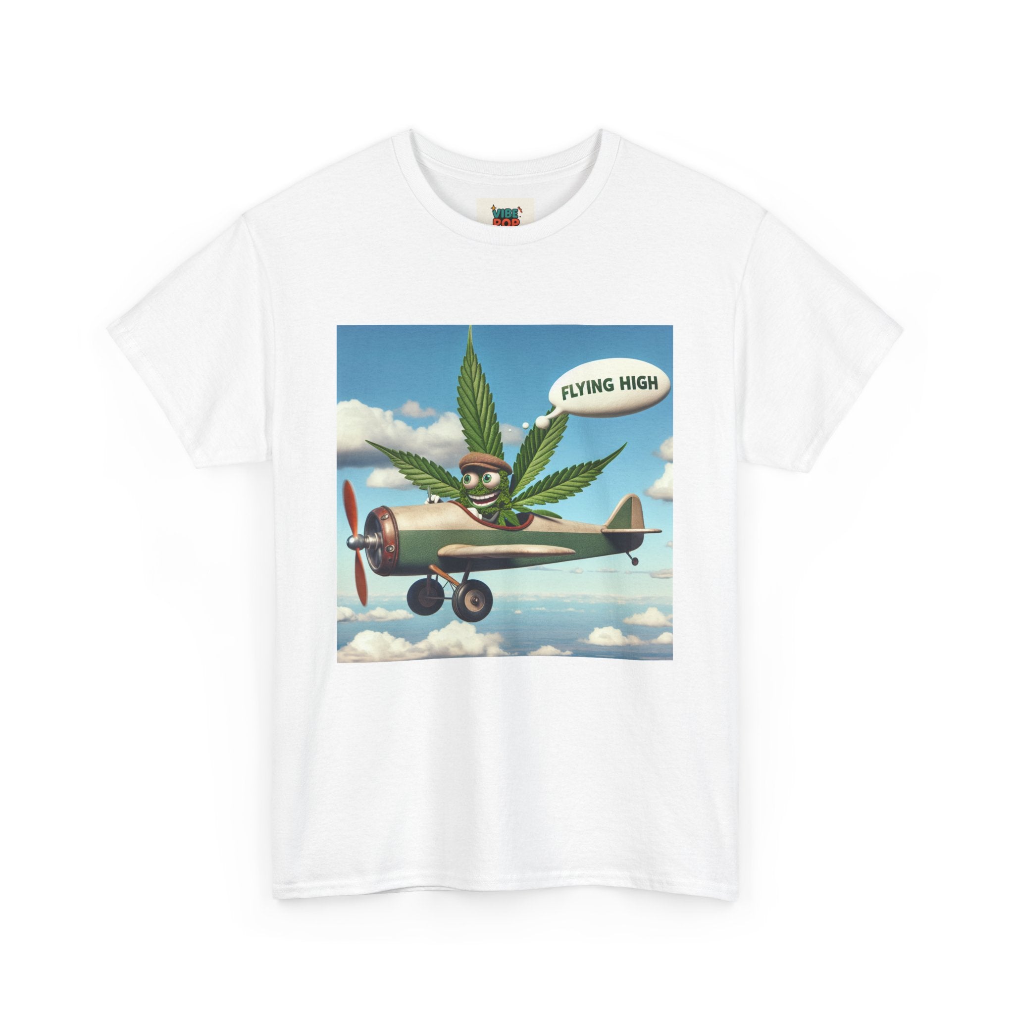 High Flying Cannabis Tee, Stoner Apparel, Vintage Style T-Shirt, Gift for Weed Lovers, Funny Graphic Tee
