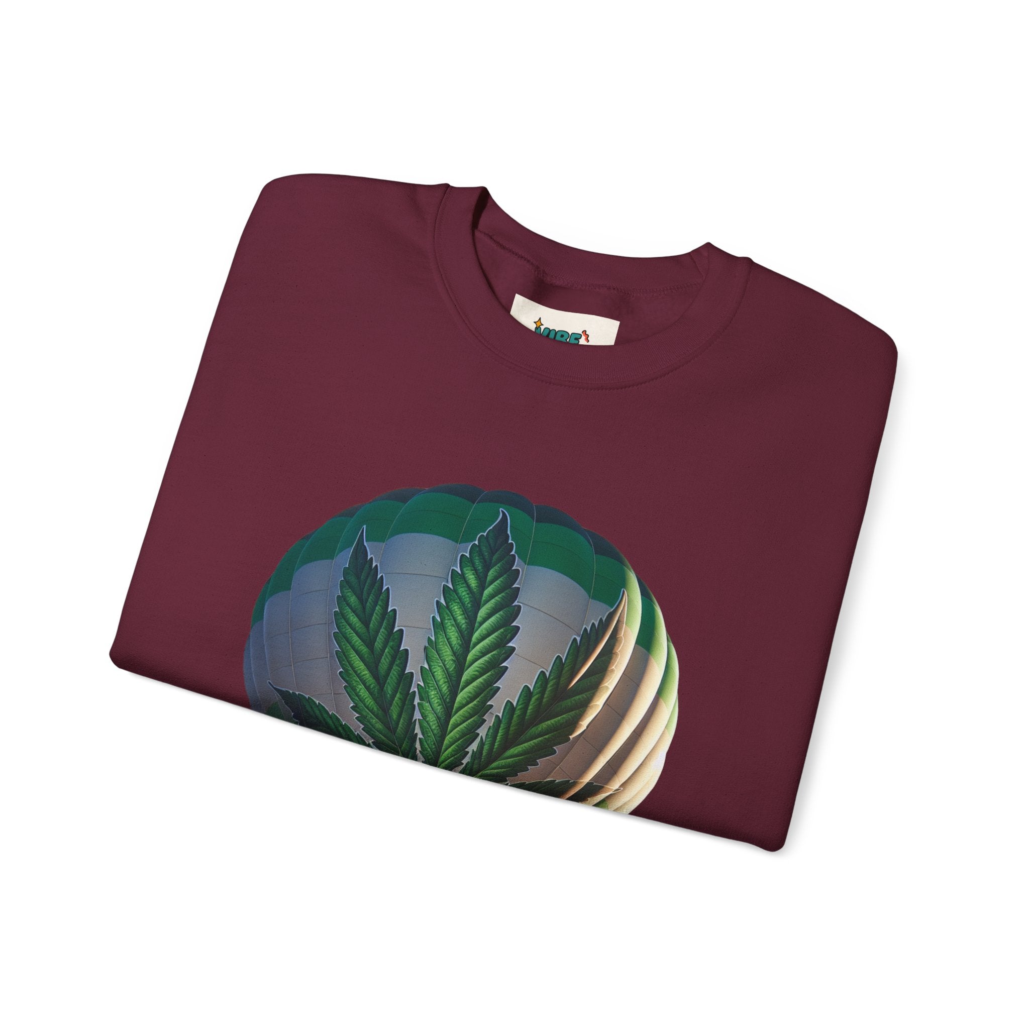 High Flying Crewneck Sweatshirt | Unisex Cannabis Design | Cozy Gift for Smokers | Fall Fashion | Chill Vibes