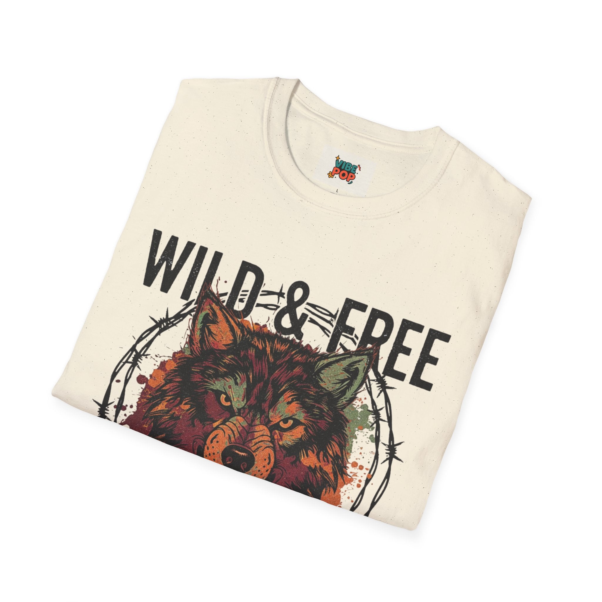 Wild & Free Wolf Unisex Soft style T-Shirt, Bohemian Tee, Adventure Shirt, Gift for Nature Lovers, Casual Wear, Wild Animal Art, Vintage, throwback