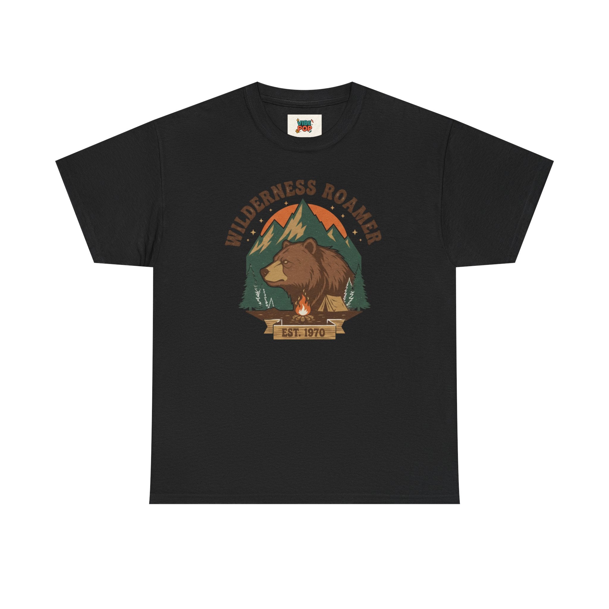 Wilderness Roamer Tee, Unisex Heavy Cotton T-Shirt, Nature Lover Gift, Outdoor Adventure Apparel, Camping Enthusiast Wear, Eco-Friendly Tee