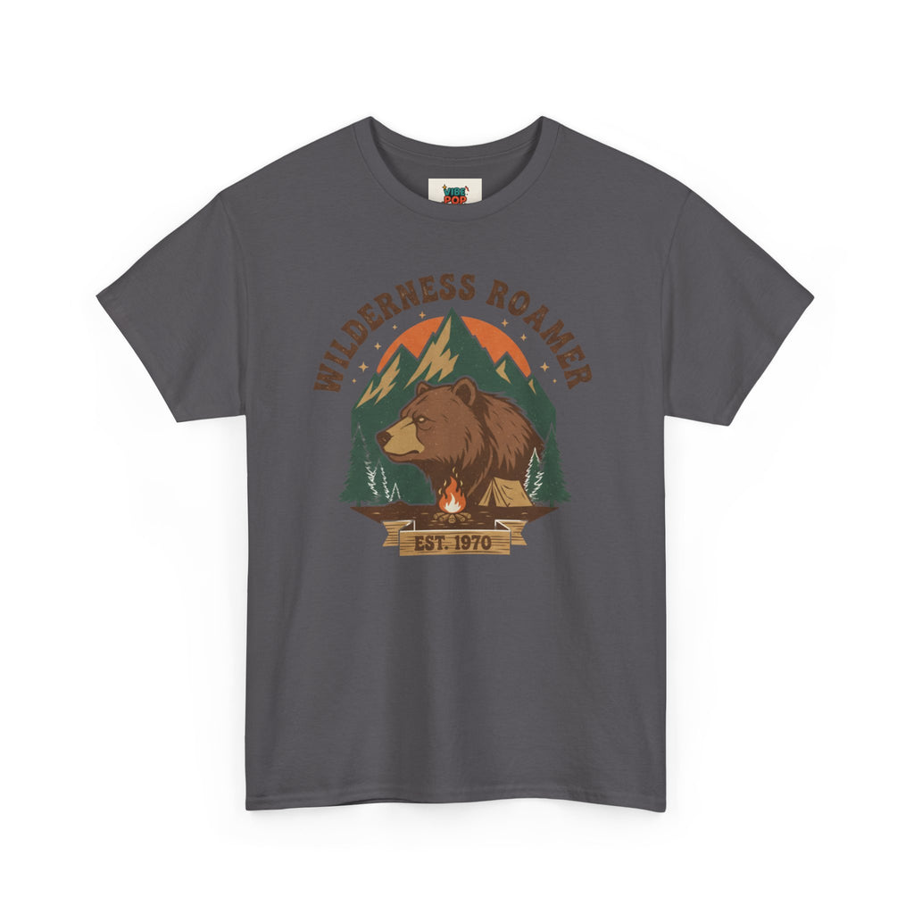Wilderness Roamer Tee, Unisex Heavy Cotton T-Shirt, Nature Lover Gift, Outdoor Adventure Apparel, Camping Enthusiast Wear, Eco-Friendly Tee