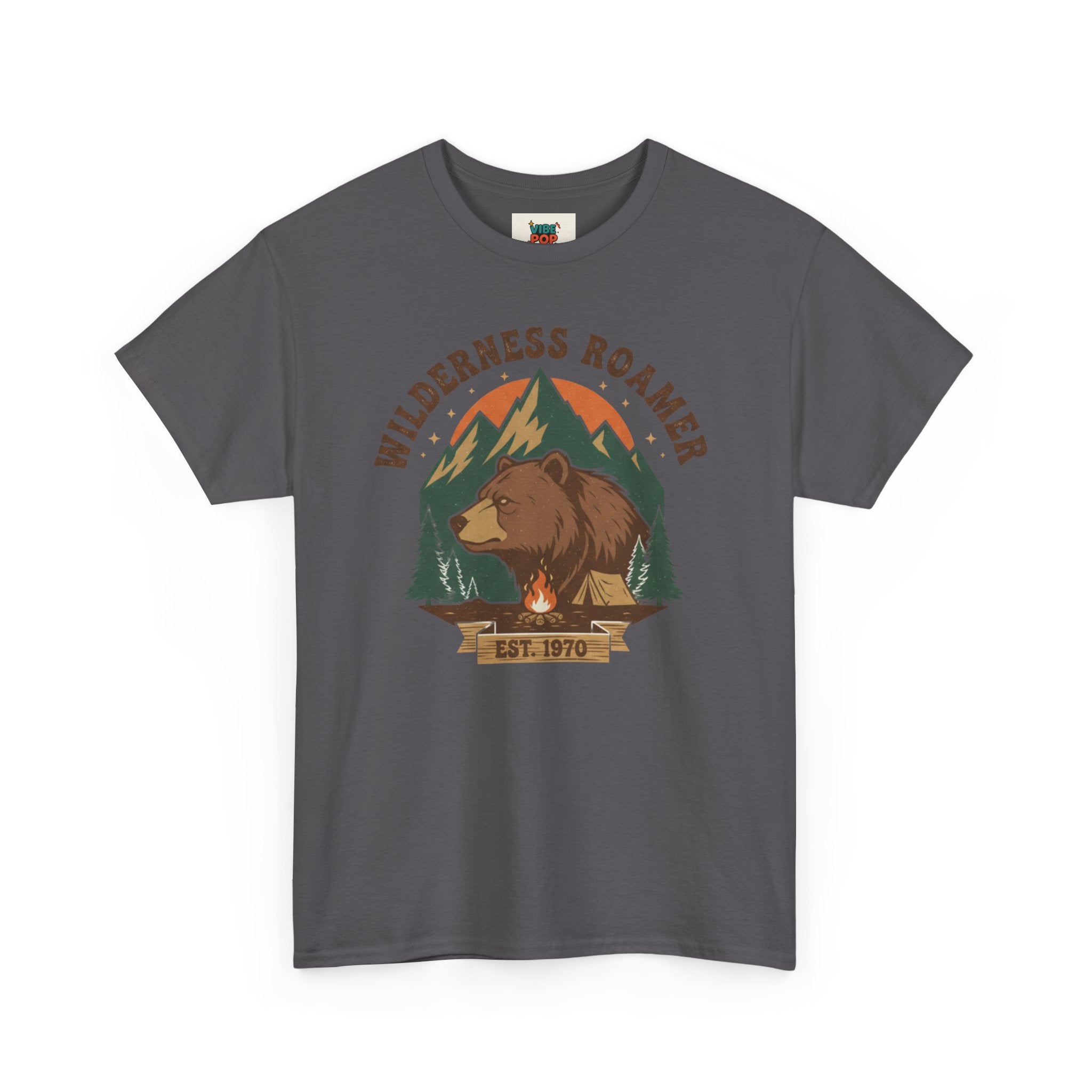 Wilderness Roamer Tee, Unisex Heavy Cotton T-Shirt, Nature Lover Gift, Outdoor Adventure Apparel, Camping Enthusiast Wear, Eco-Friendly Tee