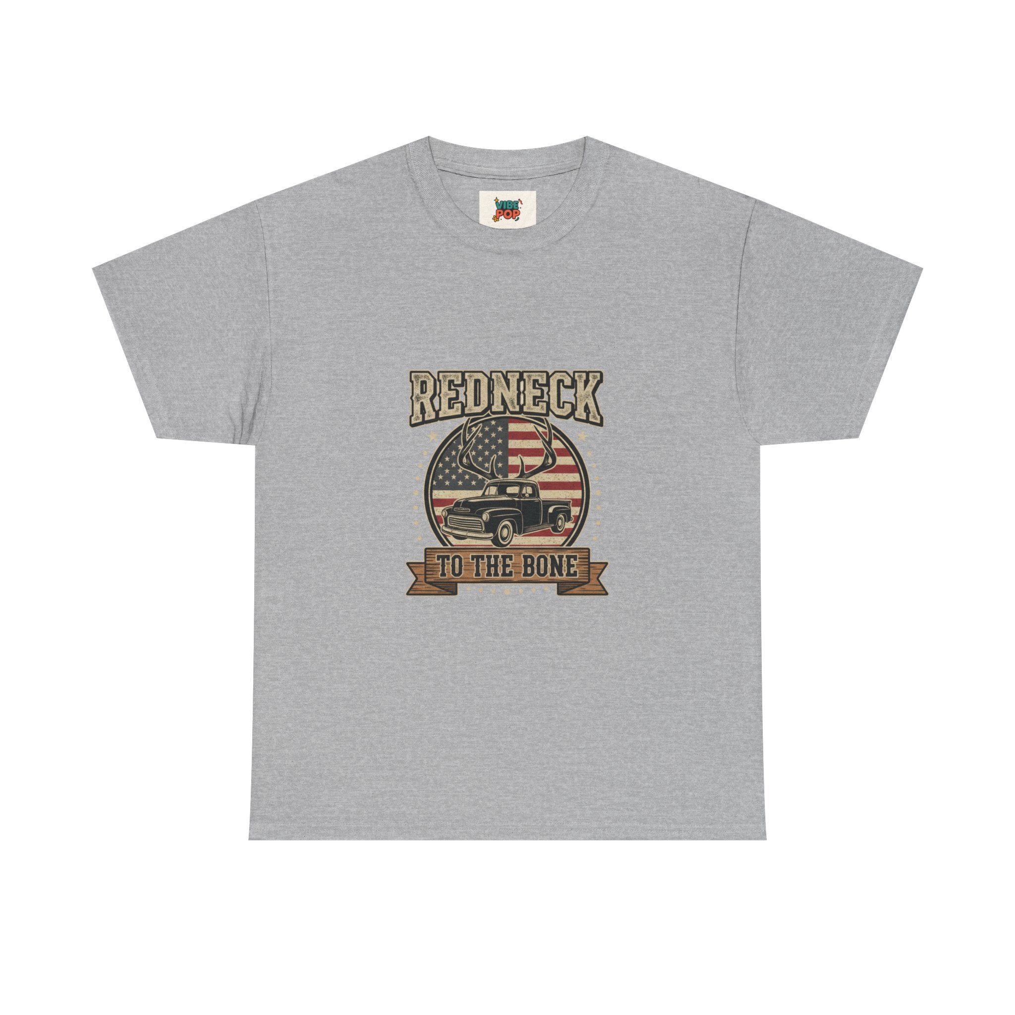 Redneck to the Bone Unisex Heavy Cotton Tee, Southern Pride Shirt, Americana Style Tee, Country Music Apparel, Gift for Him, Patriotic Top