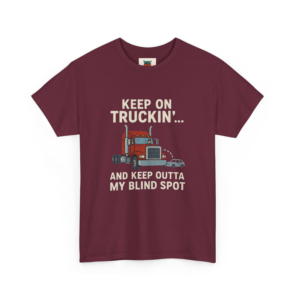 Keep on Truckin' Unisex Heavy Cotton Tee, Perfect Gift for Truck Drivers, Casual Wear, Trucking Apparel, Road Trip T-Shirt, Funny Gift