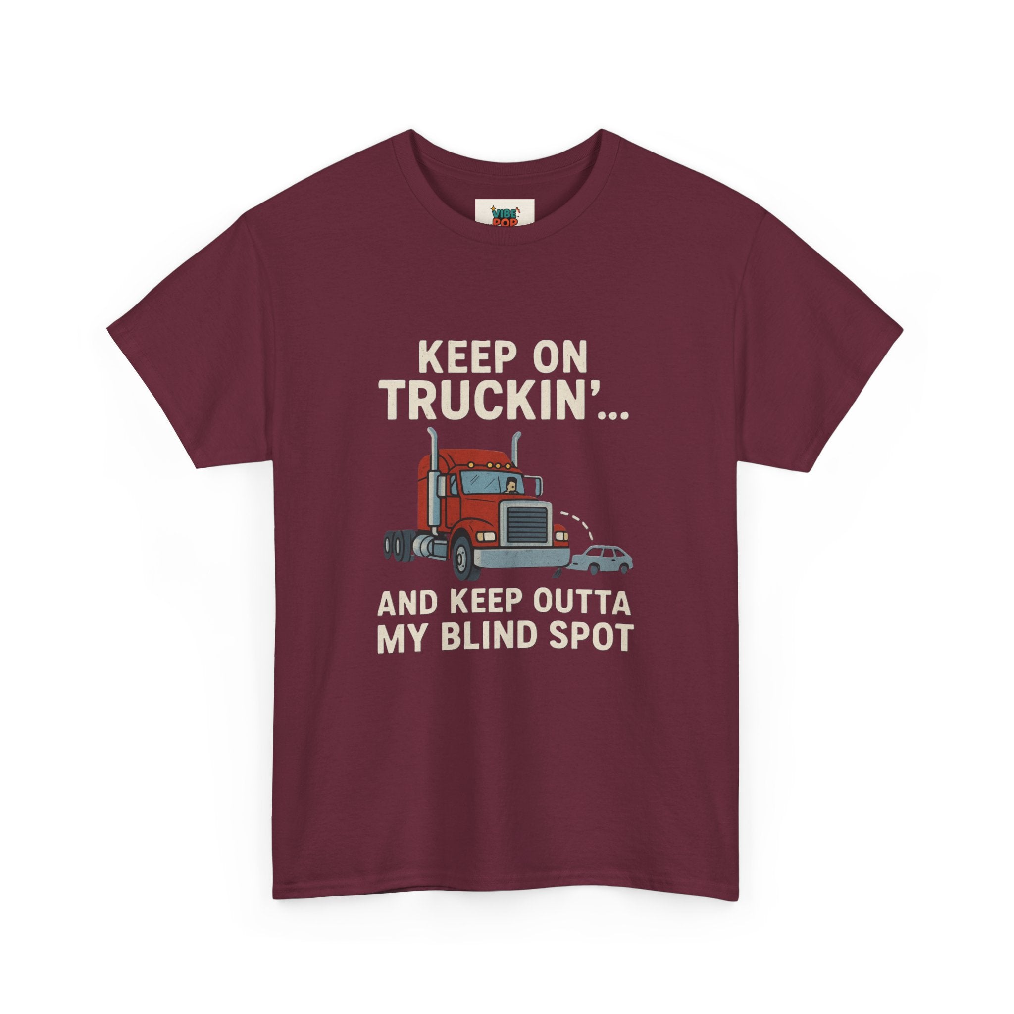 Keep on Truckin' Unisex Heavy Cotton Tee, Perfect Gift for Truck Drivers, Casual Wear, Trucking Apparel, Road Trip T-Shirt, Funny Gift