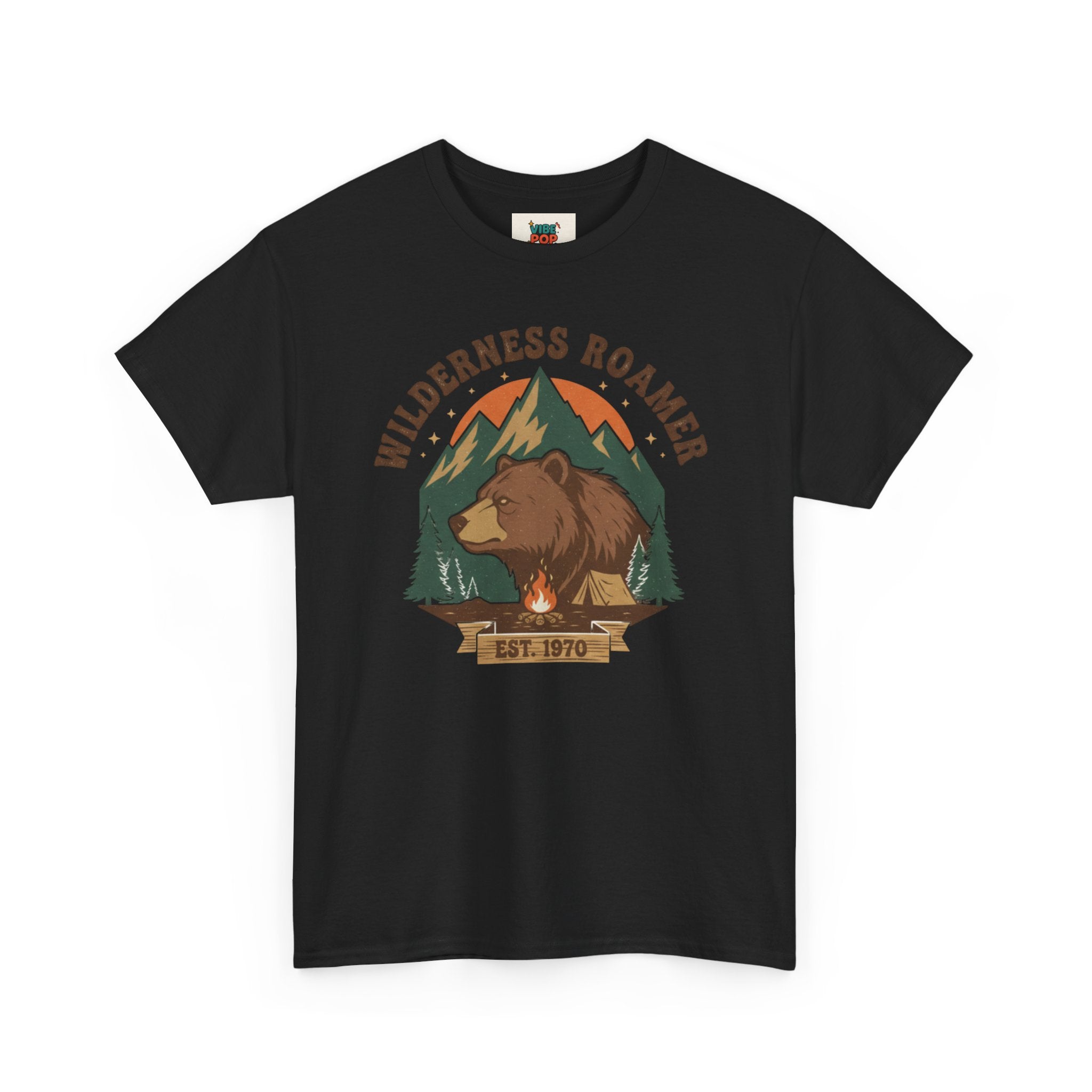 Wilderness Roamer Tee, Unisex Heavy Cotton T-Shirt, Nature Lover Gift, Outdoor Adventure Apparel, Camping Enthusiast Wear, Eco-Friendly Tee