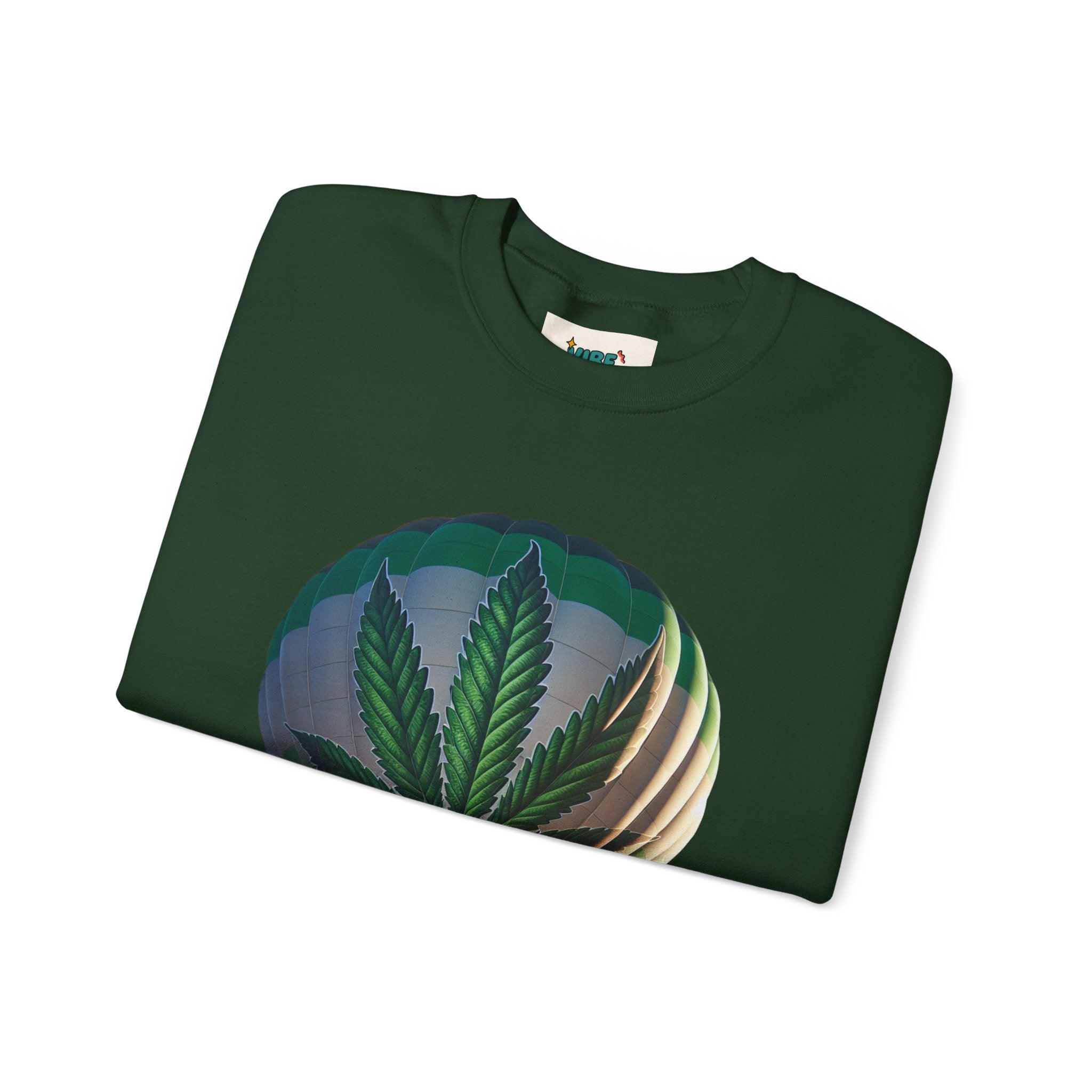 High Flying Crewneck Sweatshirt | Unisex Cannabis Design | Cozy Gift for Smokers | Fall Fashion | Chill Vibes