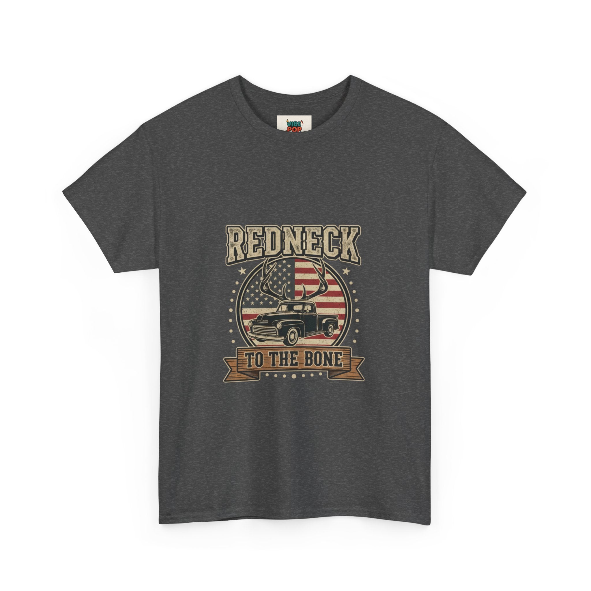 Redneck to the Bone Unisex Heavy Cotton Tee, Southern Pride Shirt, Americana Style Tee, Country Music Apparel, Gift for Him, Patriotic Top