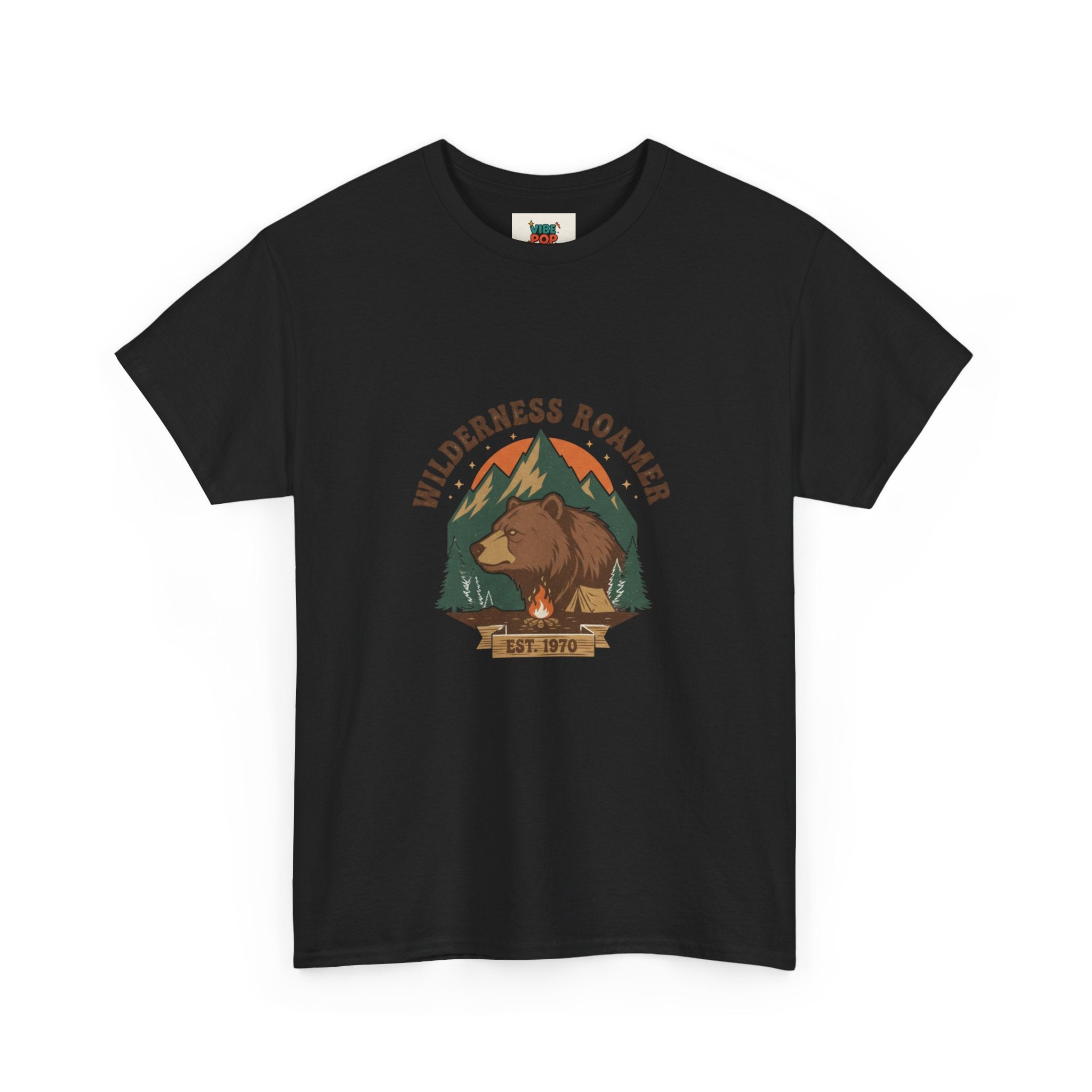 Wilderness Roamer Tee: Unisex Heavy Cotton Shirt, Nature Lover T-Shirt, Outdoor Adventure Retro  Top, Hiking Gear, Gift for Explorers