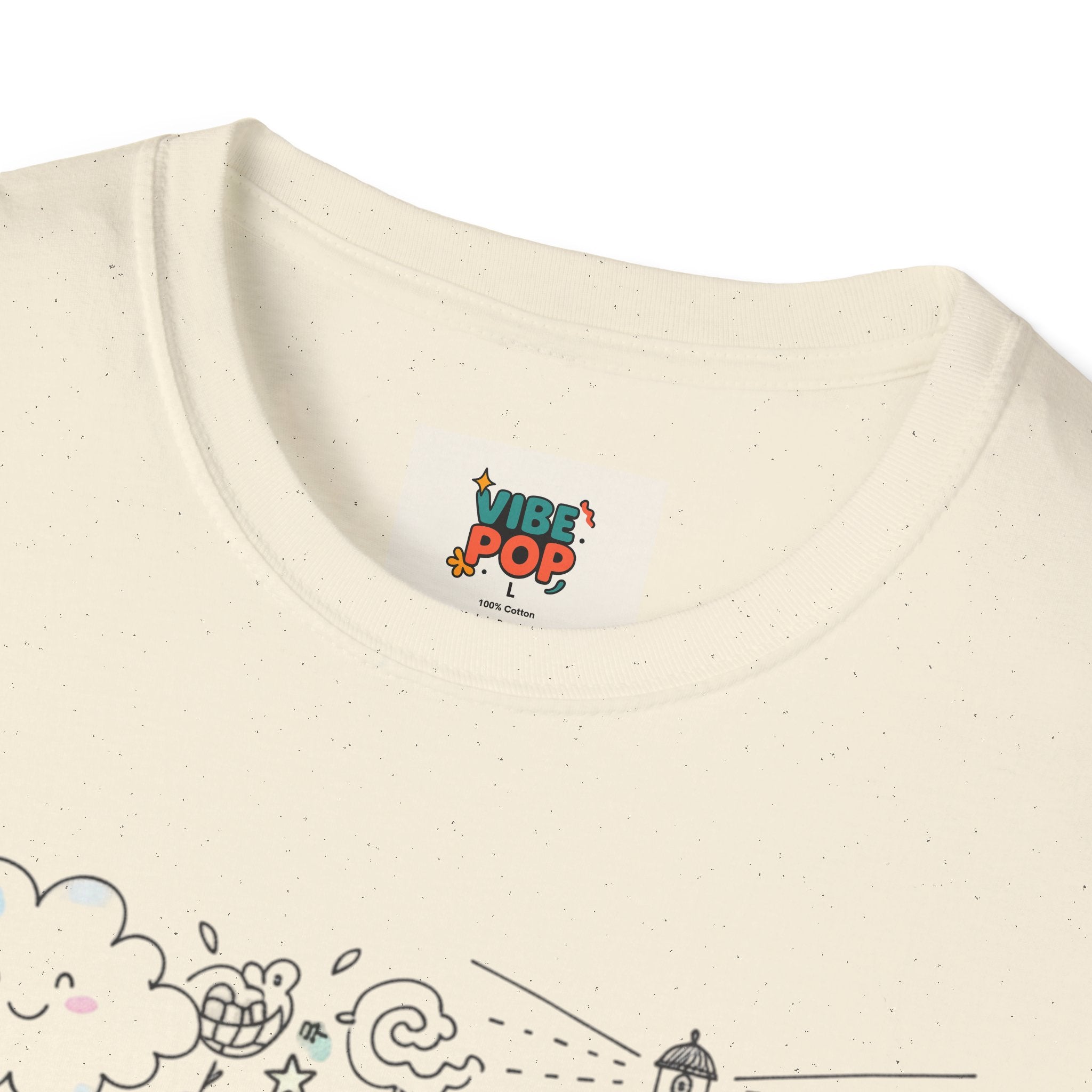 Whimsical Floral Unisex T-Shirt, Cute Graphic Tee for Nature Lovers, Ideal for Summer, Gift for Mom, Birthday Present, Unique Design, Doodle Art Work