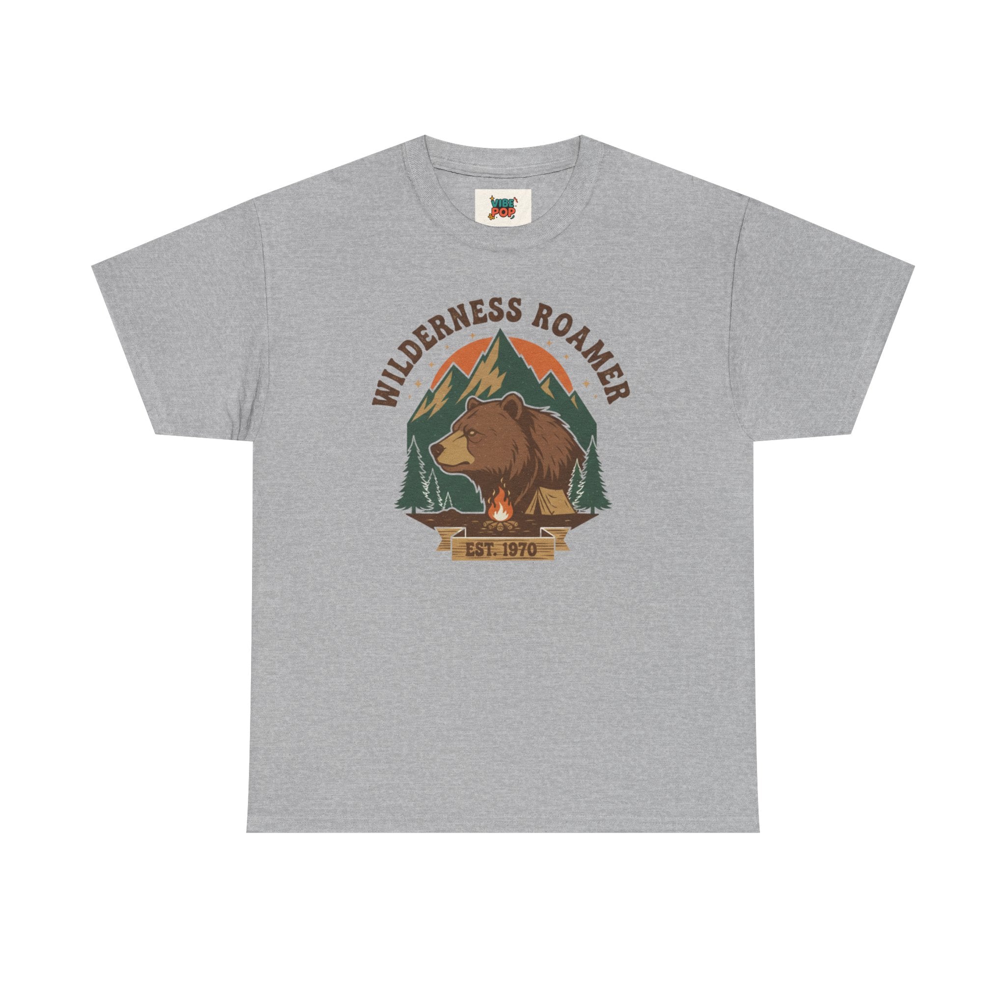 Wilderness Roamer Tee, Unisex Heavy Cotton T-Shirt, Nature Lover Gift, Outdoor Adventure Apparel, Camping Enthusiast Wear, Eco-Friendly Tee