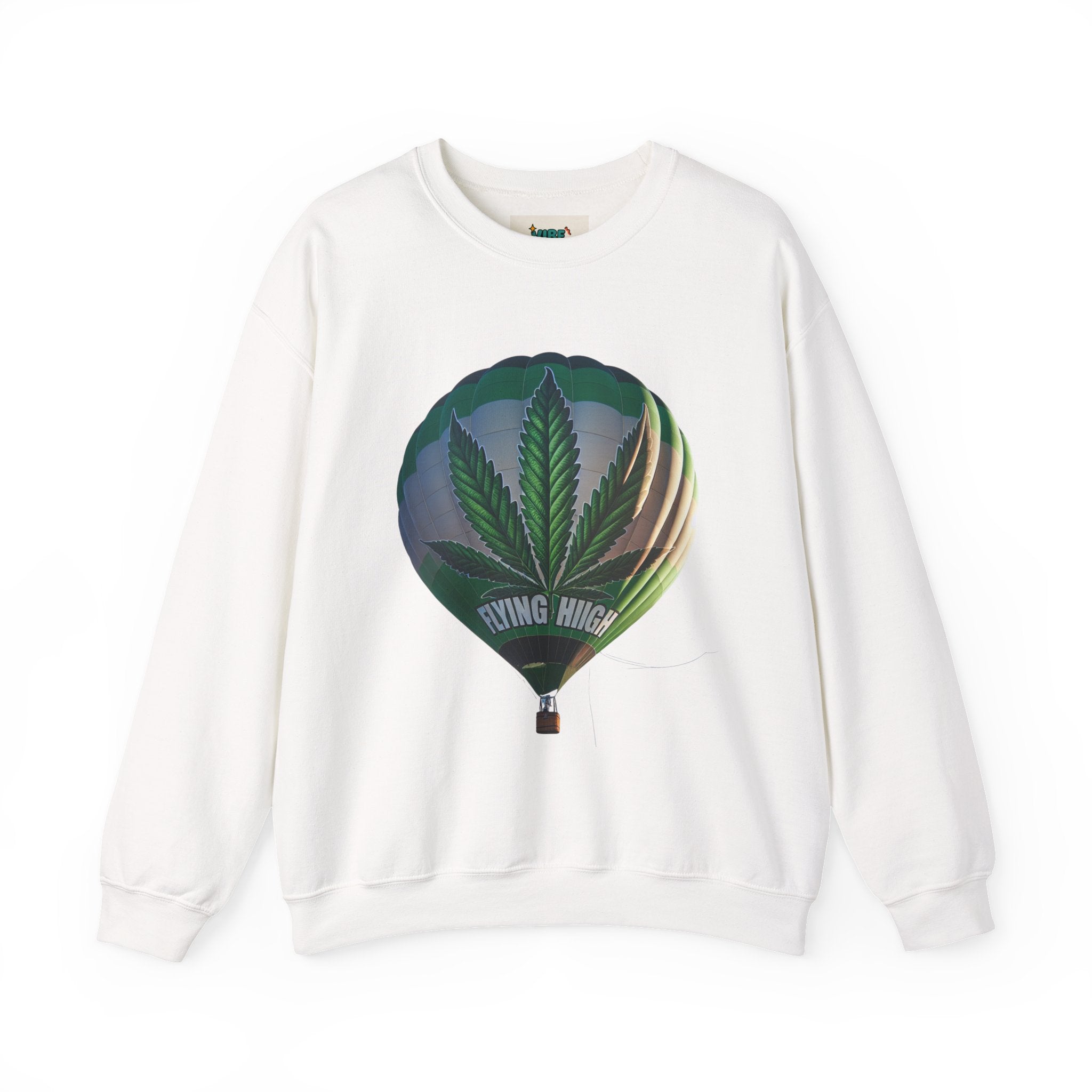 High Flying Crewneck Sweatshirt | Unisex Cannabis Design | Cozy Gift for Smokers | Fall Fashion | Chill Vibes