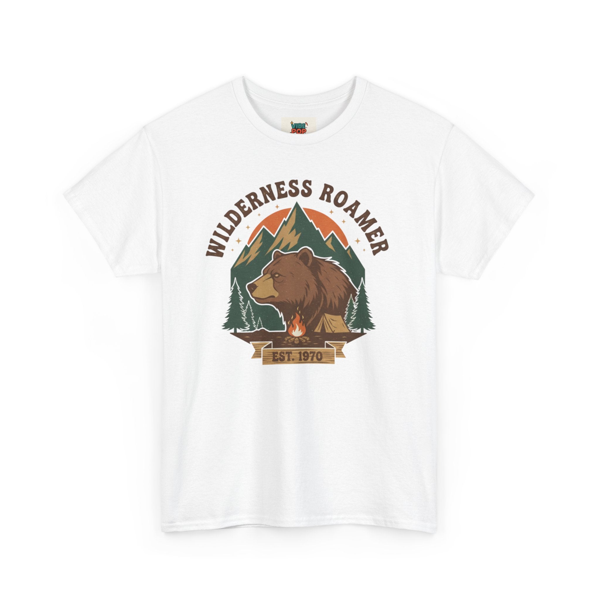 Wilderness Roamer Tee, Unisex Heavy Cotton T-Shirt, Nature Lover Gift, Outdoor Adventure Apparel, Camping Enthusiast Wear, Eco-Friendly Tee