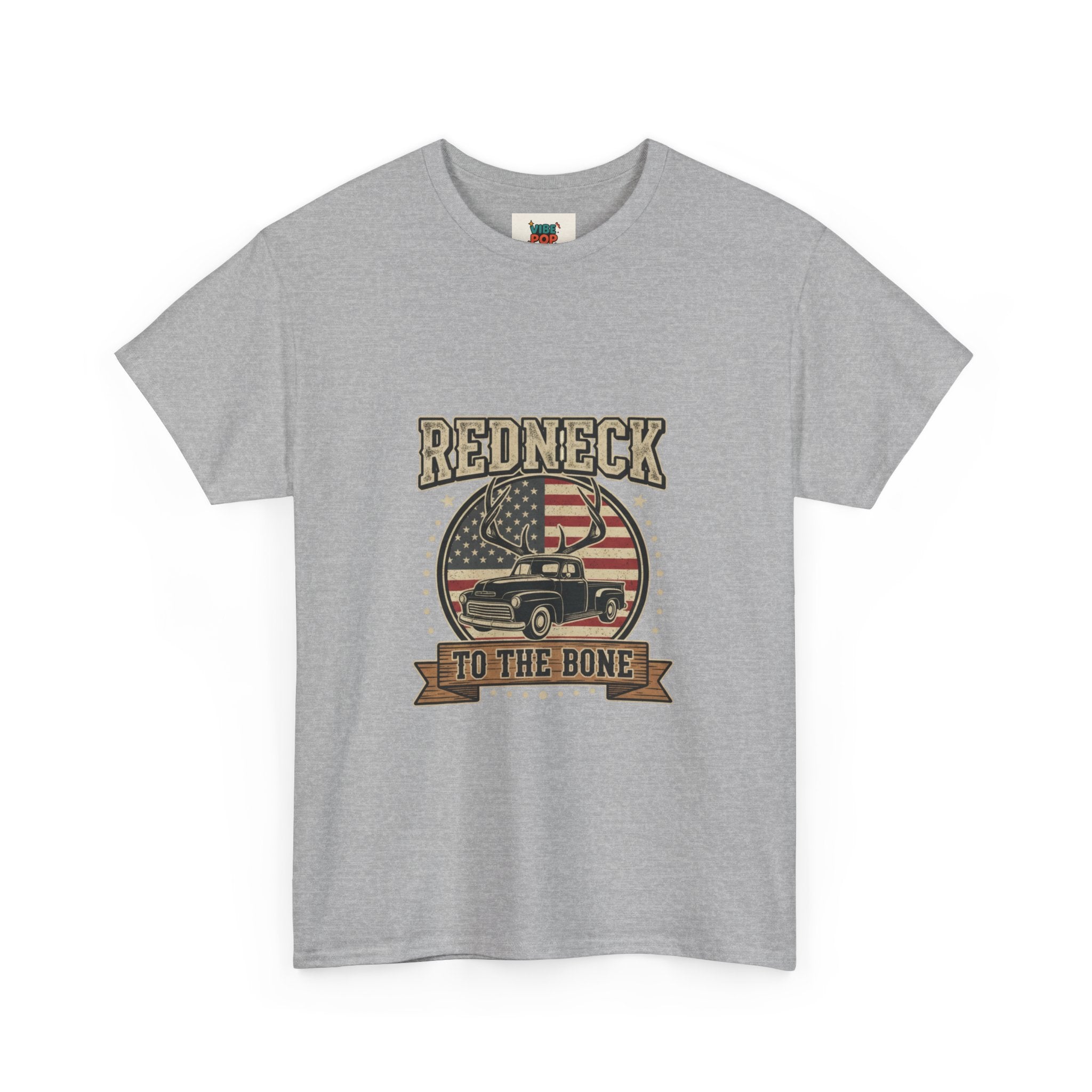 Redneck to the Bone Unisex Heavy Cotton Tee, Southern Pride Shirt, Americana Style Tee, Country Music Apparel, Gift for Him, Patriotic Top
