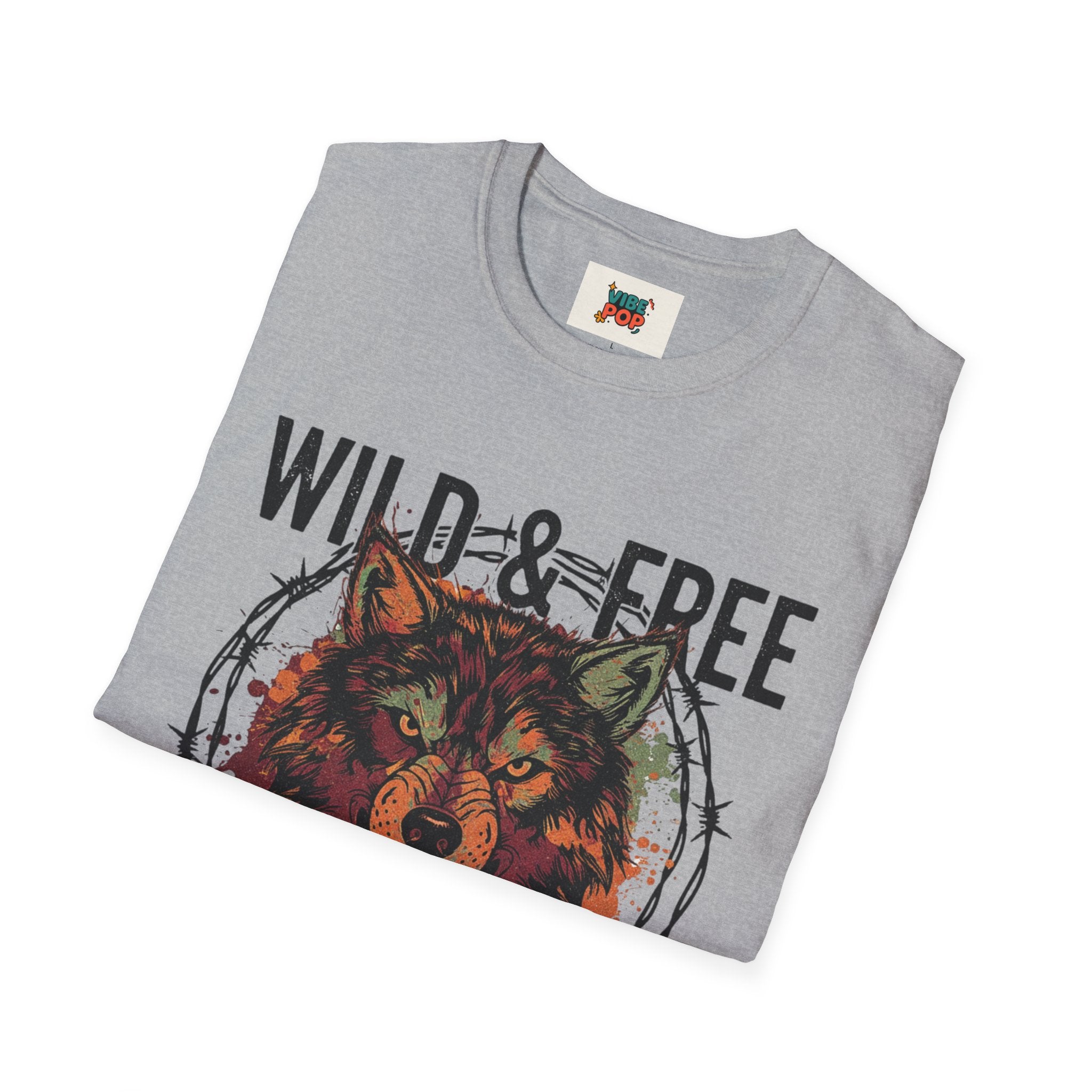 Wild & Free Wolf Unisex Soft style T-Shirt, Bohemian Tee, Adventure Shirt, Gift for Nature Lovers, Casual Wear, Wild Animal Art, Vintage, throwback