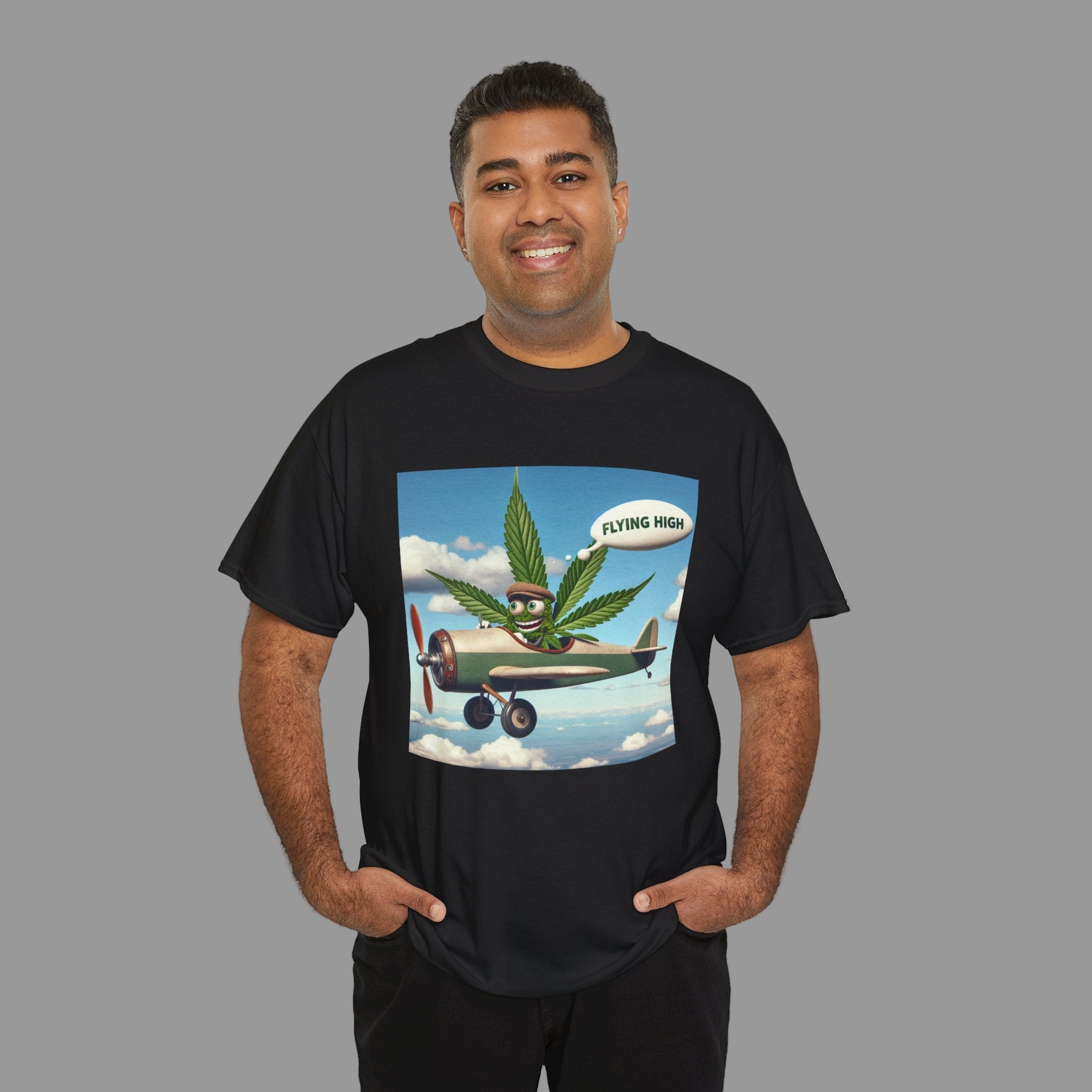 High Flying Cannabis Tee, Stoner Apparel, Vintage Style T-Shirt, Gift for Weed Lovers, Funny Graphic Tee