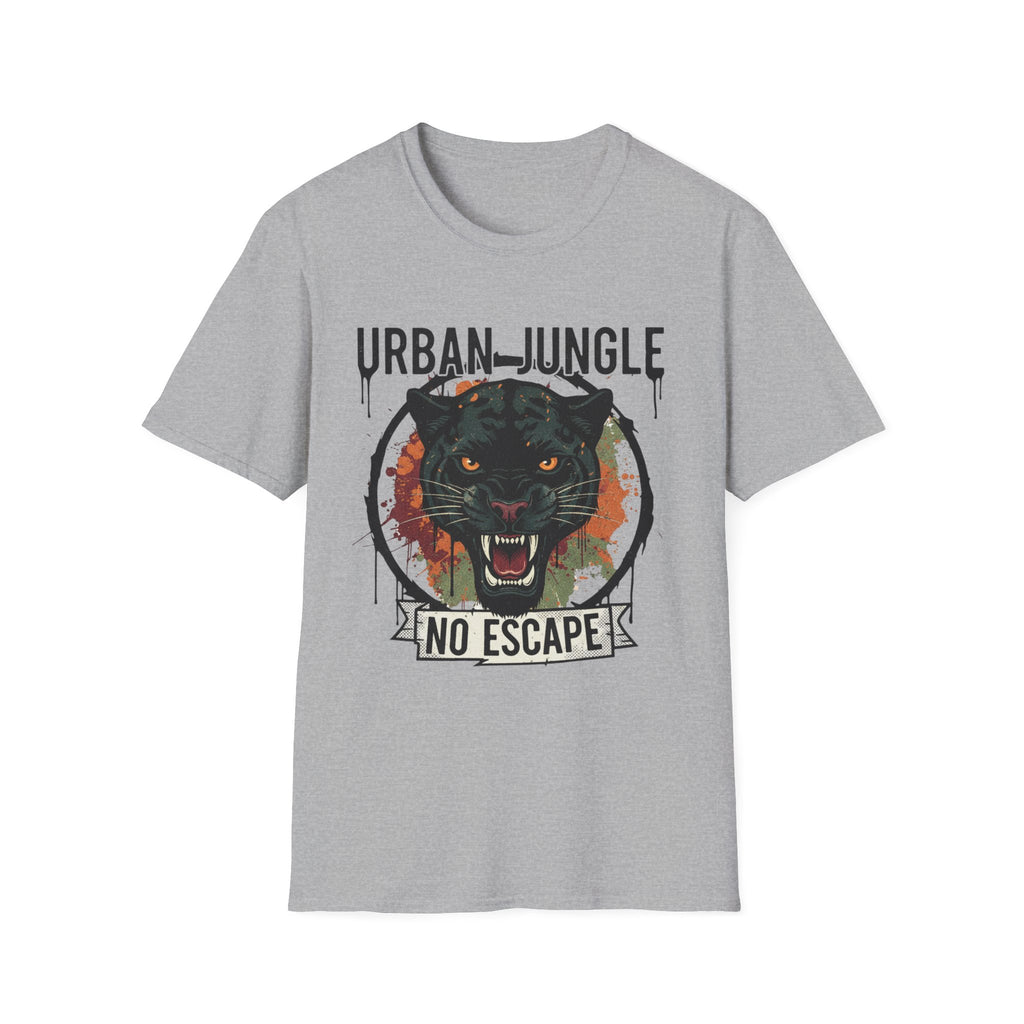 Urban Jungle Panther T-Shirt, Graphic Tee for Nature Lovers, Unisex Softstyle Shirt, Perfect Gift for Adventurers, Streetwear Fashion, Edgy, Raw