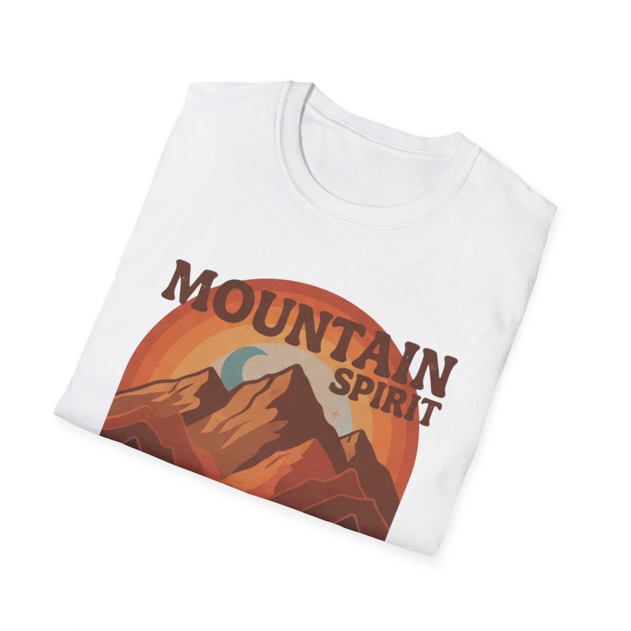 Retro Mountain Spirit Unisex Soft Style T-Shirt, Adventure Shirt, Gift for Nature Lovers, Hiking Apparel, Outdoor Casual Tee