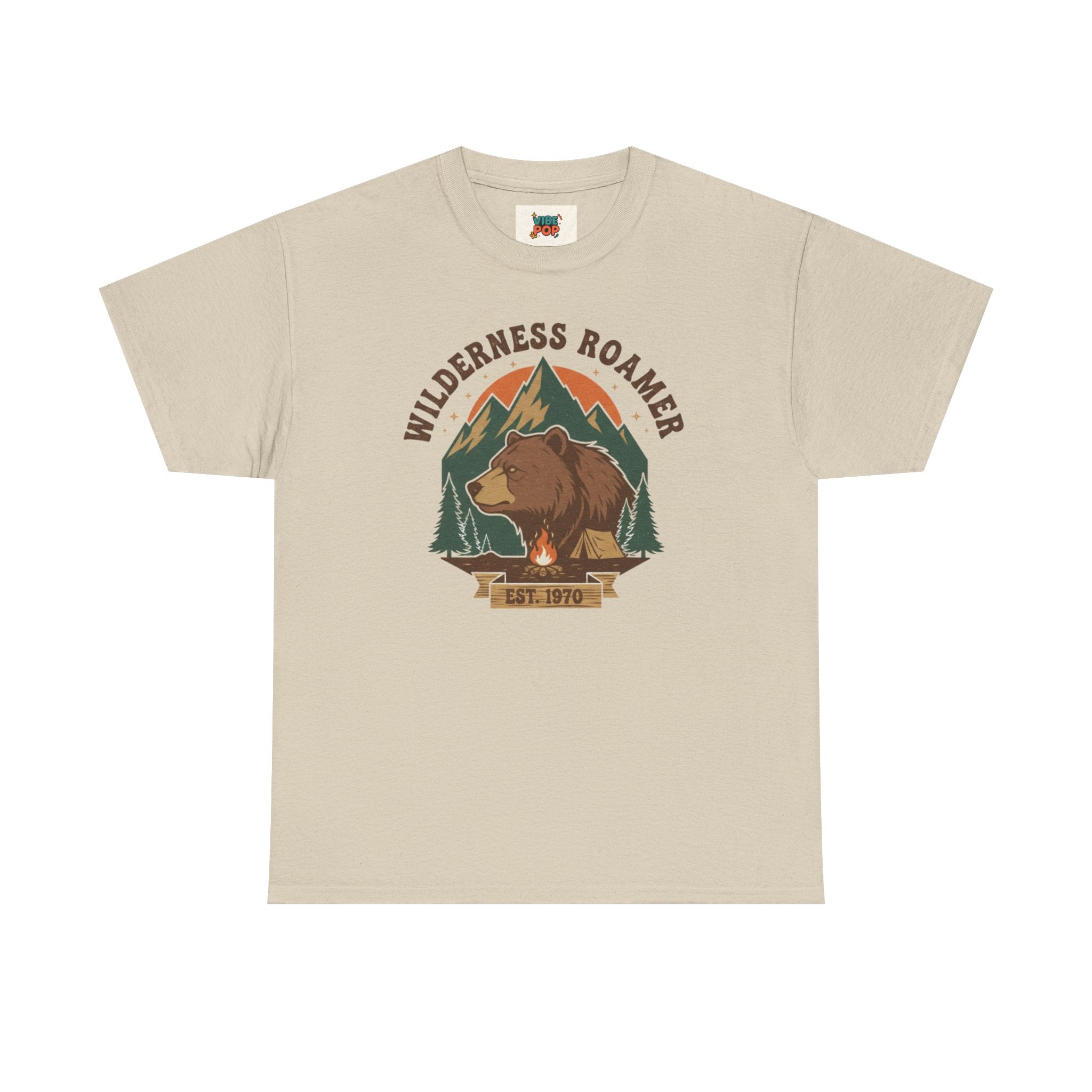 Wilderness Roamer Tee, Unisex Heavy Cotton T-Shirt, Nature Lover Gift, Outdoor Adventure Apparel, Camping Enthusiast Wear, Eco-Friendly Tee