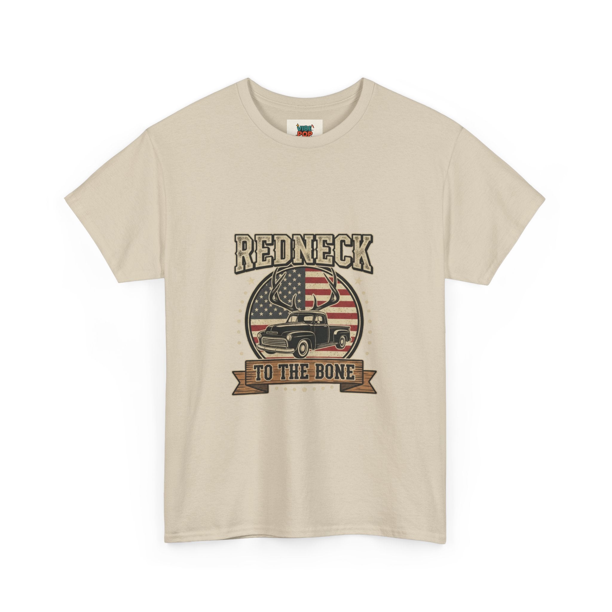 Redneck to the Bone Unisex Heavy Cotton Tee, Southern Pride Shirt, Americana Style Tee, Country Music Apparel, Gift for Him, Patriotic Top