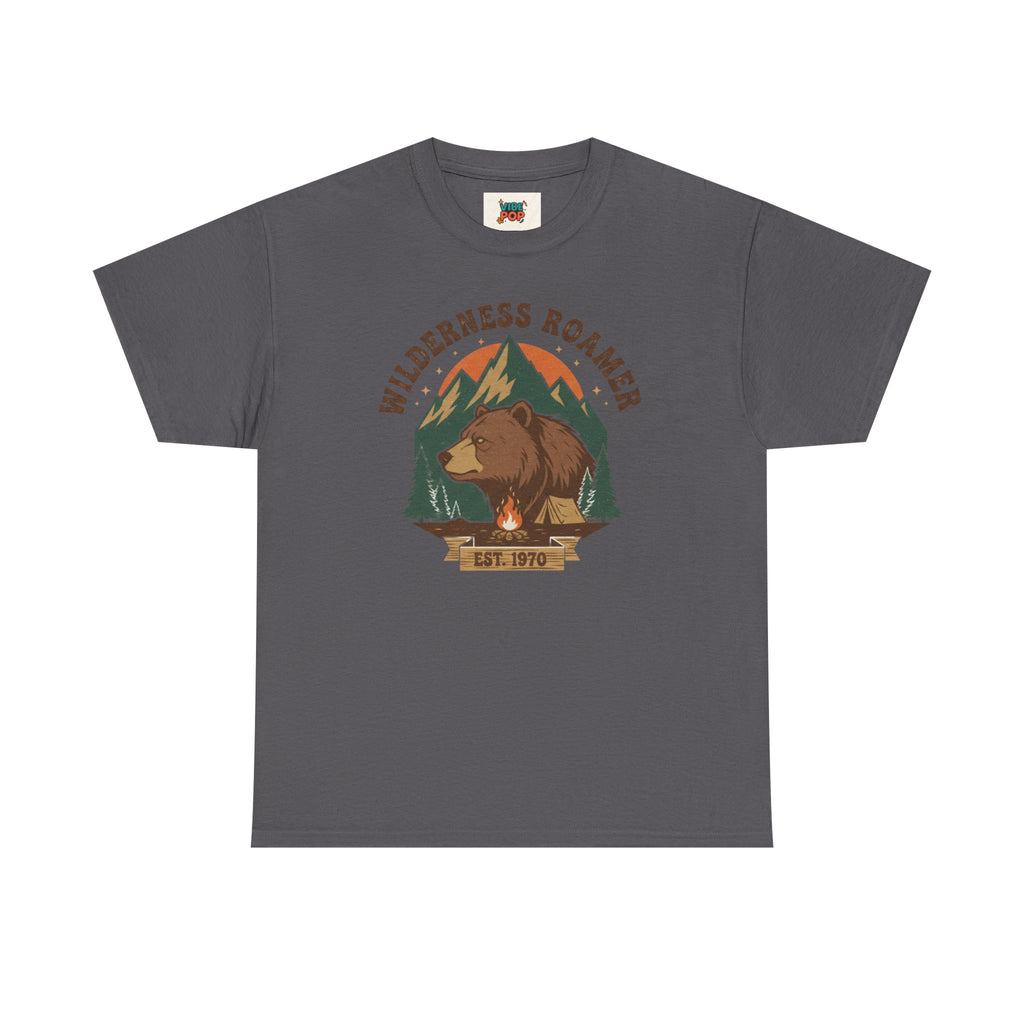 Wilderness Roamer Tee, Unisex Heavy Cotton T-Shirt, Nature Lover Gift, Outdoor Adventure Apparel, Camping Enthusiast Wear, Eco-Friendly Tee