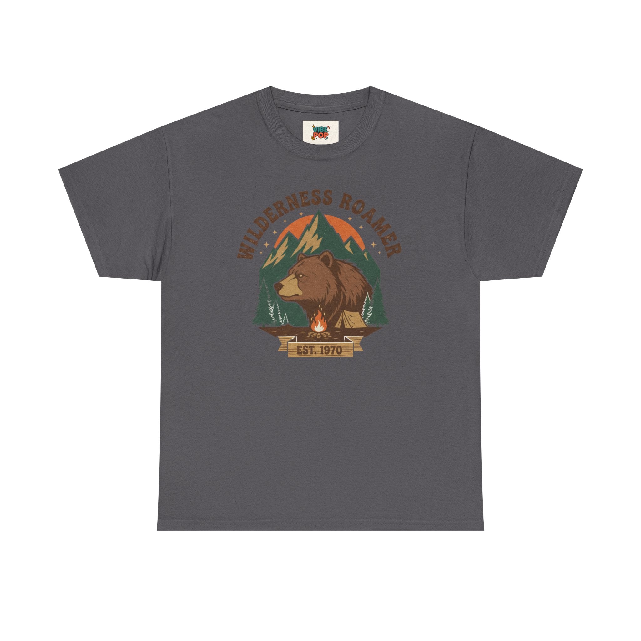 Wilderness Roamer Tee, Unisex Heavy Cotton T-Shirt, Nature Lover Gift, Outdoor Adventure Apparel, Camping Enthusiast Wear, Eco-Friendly Tee