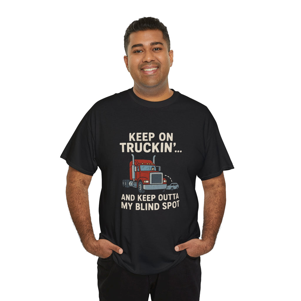 Keep on Truckin' Unisex Heavy Cotton Tee, Perfect Gift for Truck Drivers, Casual Wear, Trucking Apparel, Road Trip T-Shirt, Funny Gift
