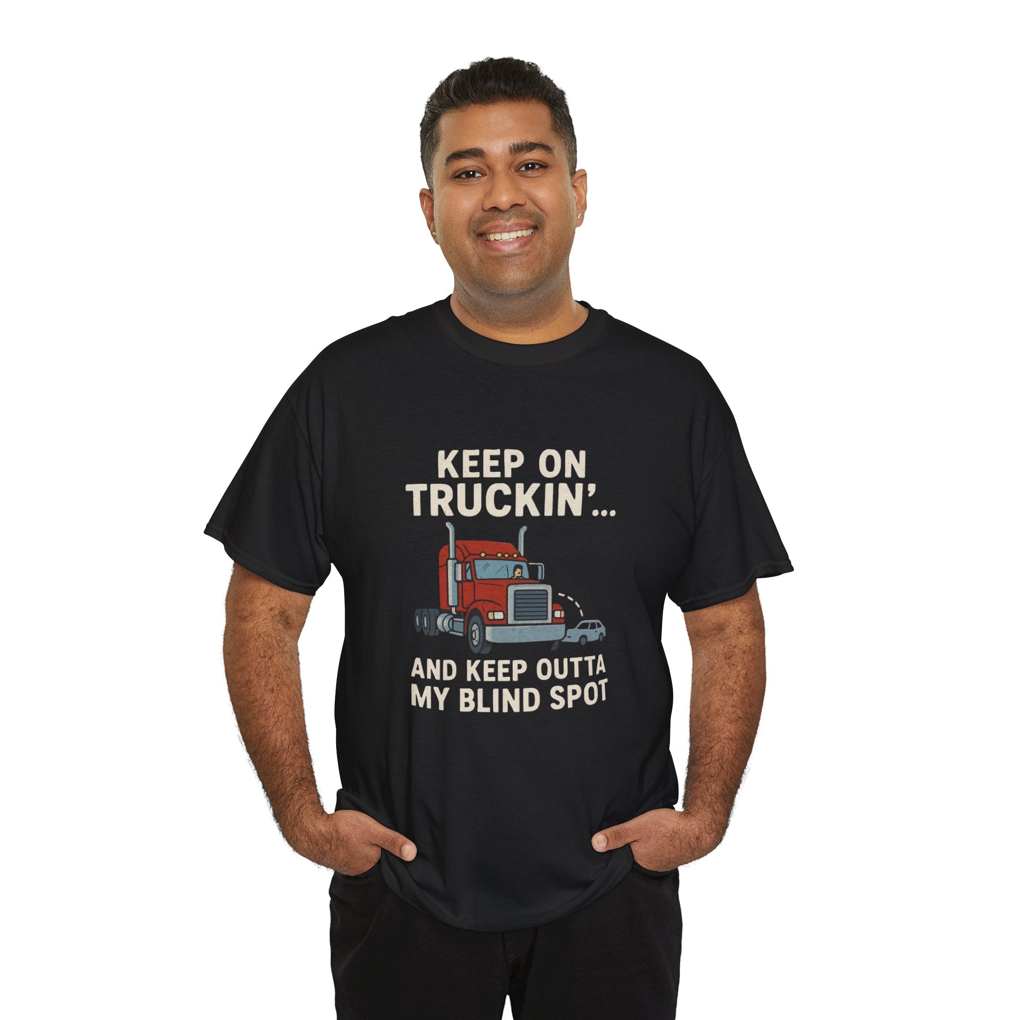 Keep on Truckin' Unisex Heavy Cotton Tee, Perfect Gift for Truck Drivers, Casual Wear, Trucking Apparel, Road Trip T-Shirt, Funny Gift