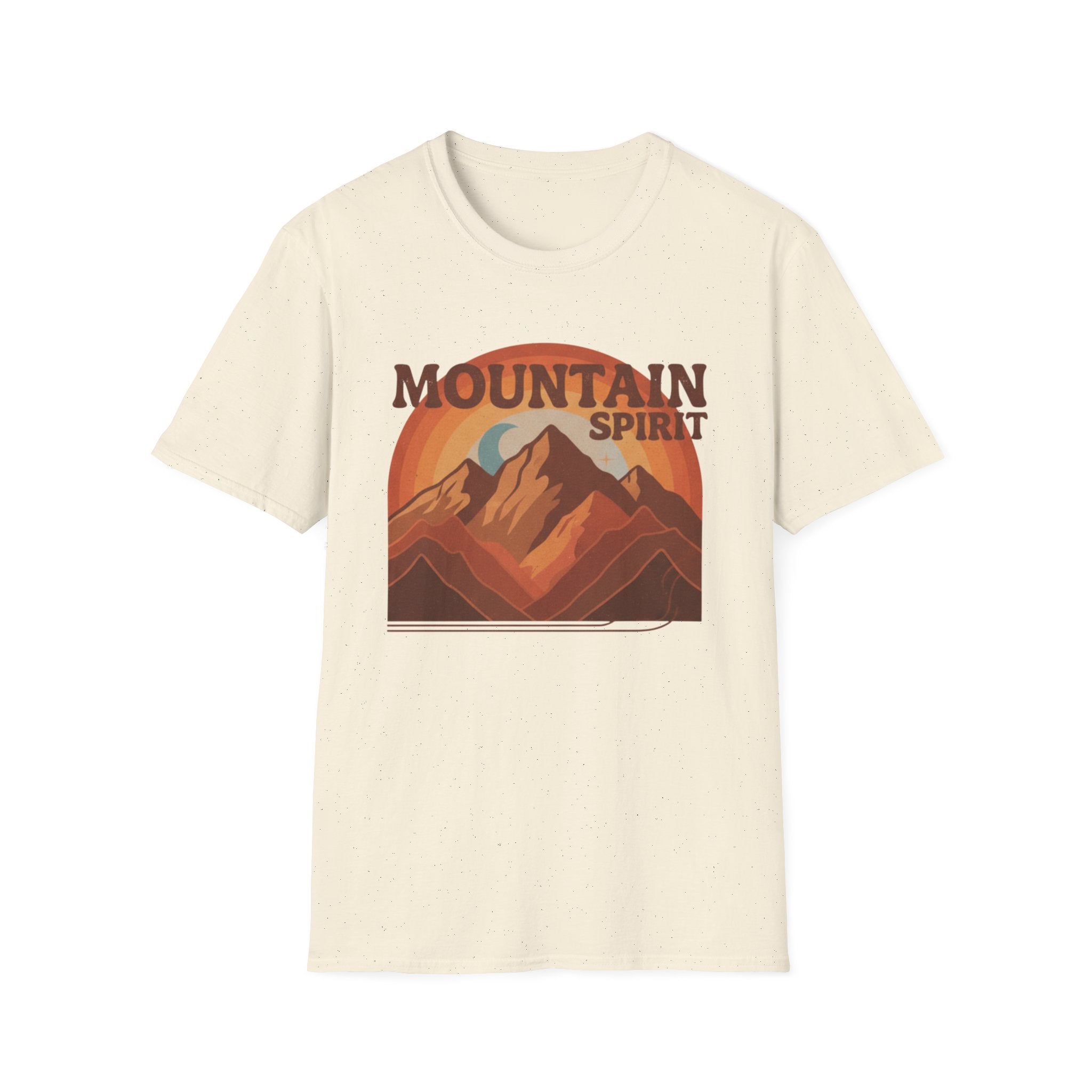 Retro Mountain Spirit Unisex Soft Style T-Shirt, Adventure Shirt, Gift for Nature Lovers, Hiking Apparel, Outdoor Casual Tee