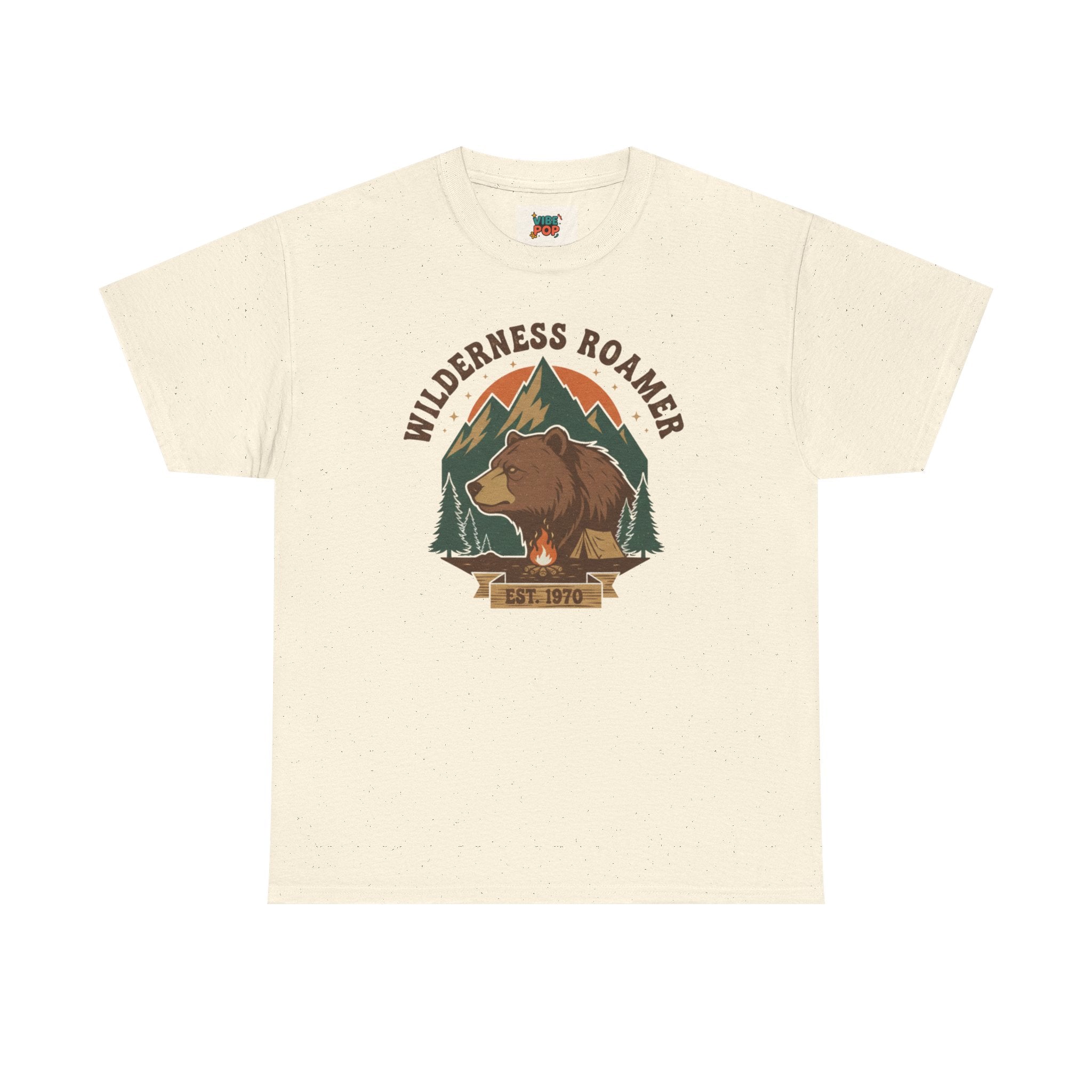 Wilderness Roamer Tee, Unisex Heavy Cotton T-Shirt, Nature Lover Gift, Outdoor Adventure Apparel, Camping Enthusiast Wear, Eco-Friendly Tee