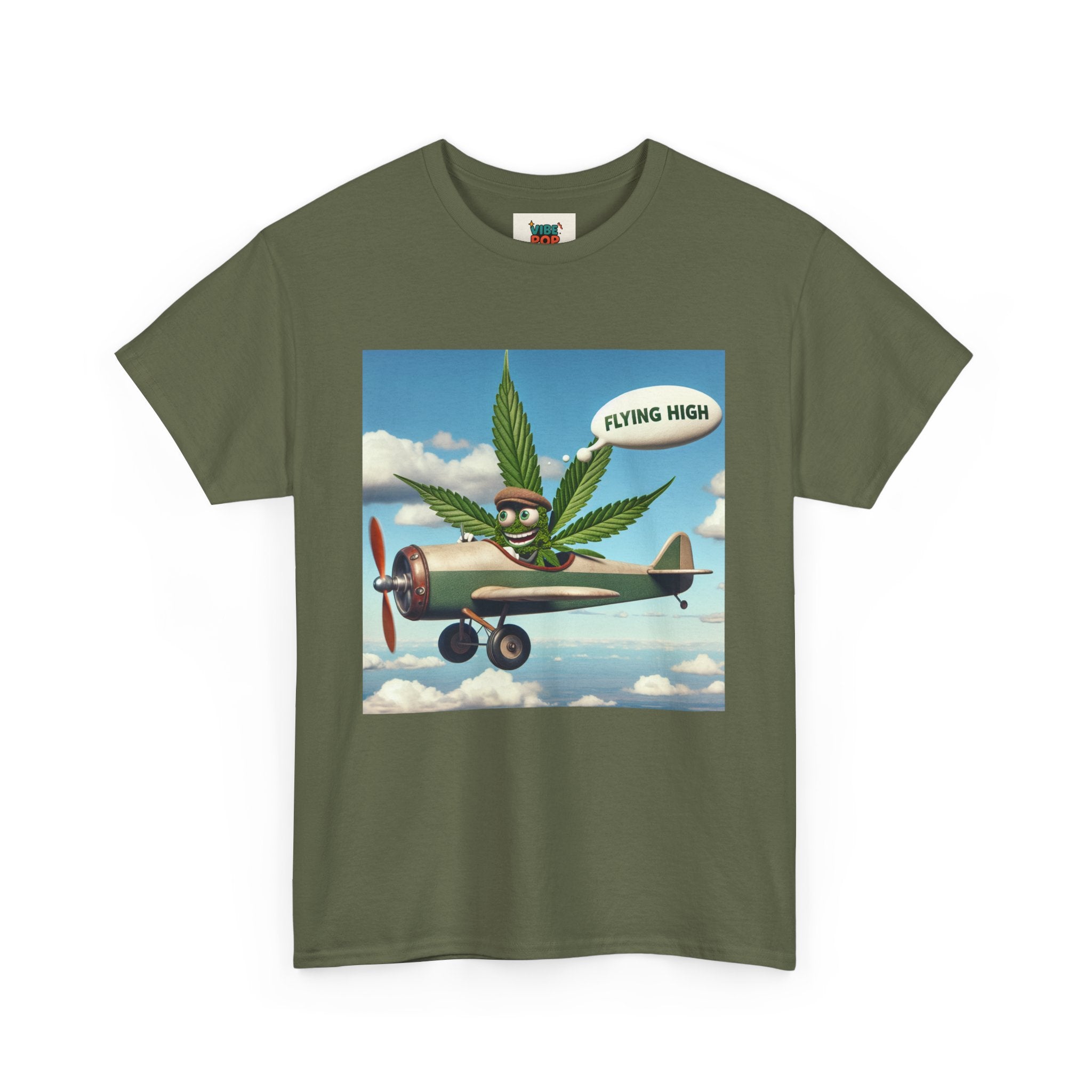 High Flying Cannabis Tee, Stoner Apparel, Vintage Style T-Shirt, Gift for Weed Lovers, Funny Graphic Tee