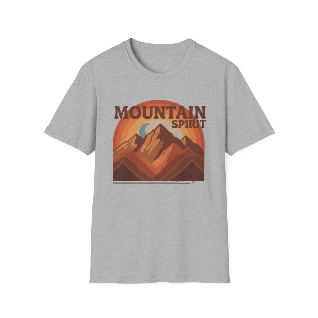 Retro Mountain Spirit Unisex Soft Style T-Shirt, Adventure Shirt, Gift for Nature Lovers, Hiking Apparel, Outdoor Casual Tee