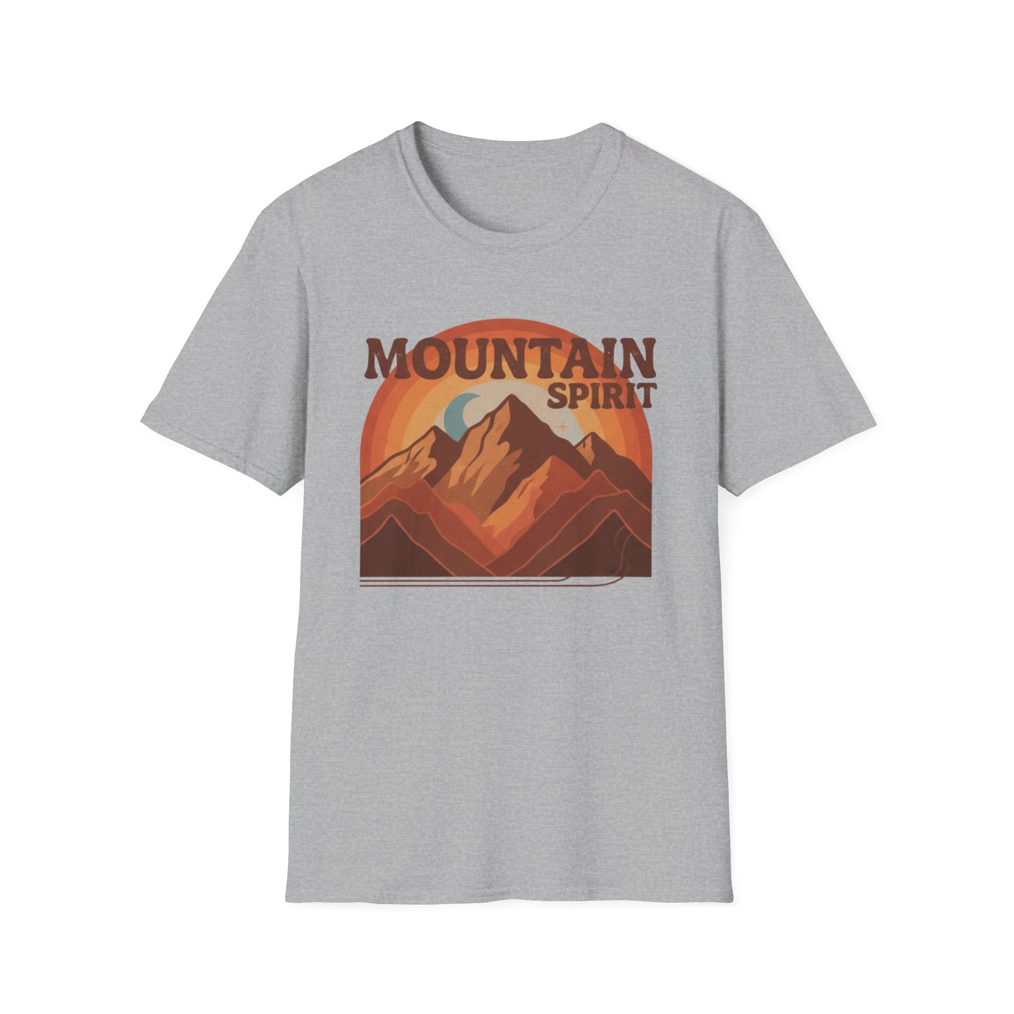 Retro Mountain Spirit Unisex Soft Style T-Shirt, Adventure Shirt, Gift for Nature Lovers, Hiking Apparel, Outdoor Casual Tee