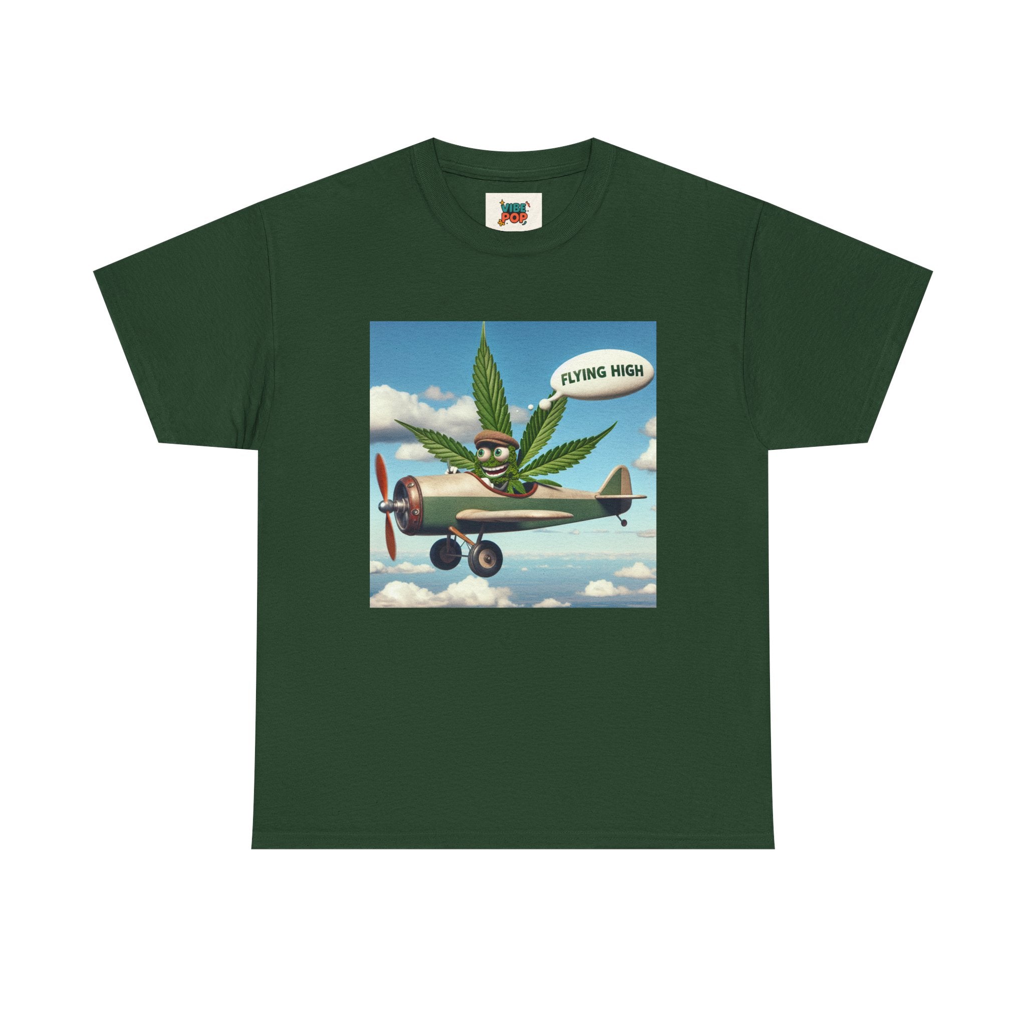 High Flying Cannabis Tee, Stoner Apparel, Vintage Style T-Shirt, Gift for Weed Lovers, Funny Graphic Tee