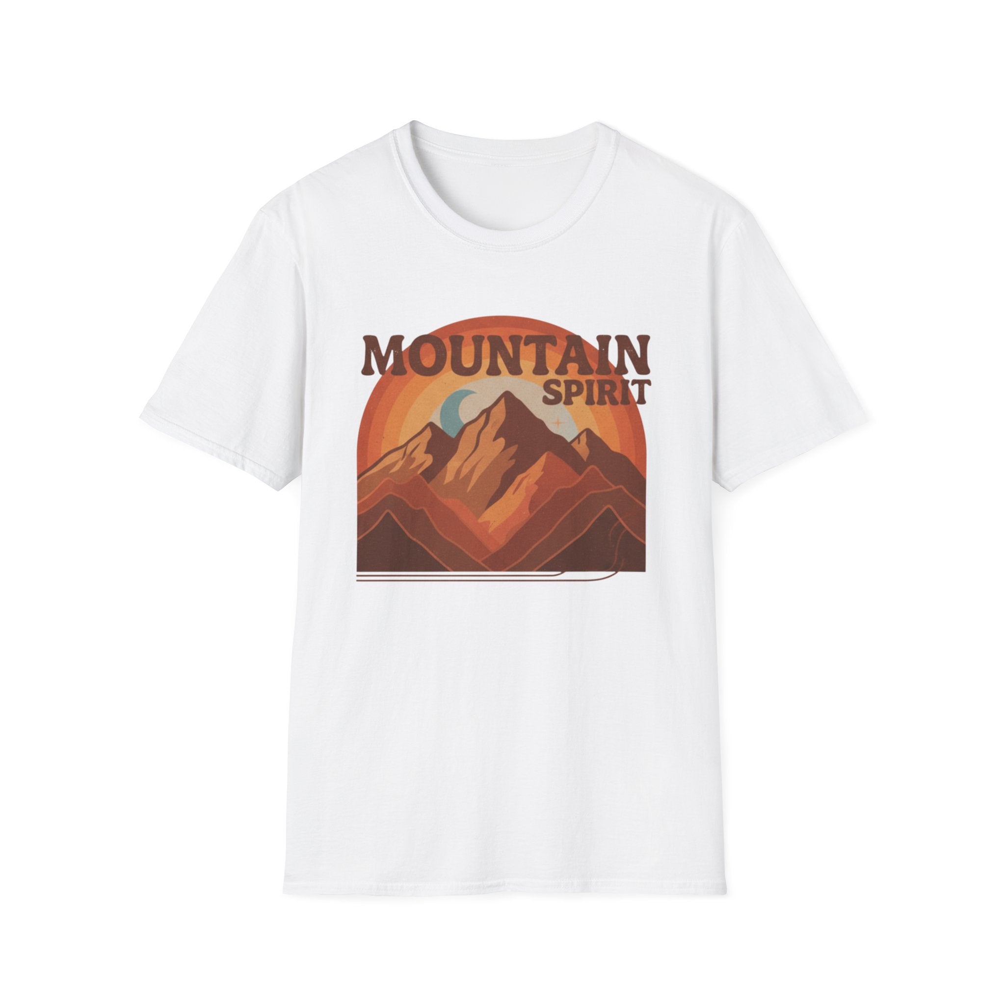 Retro Mountain Spirit Unisex Soft Style T-Shirt, Adventure Shirt, Gift for Nature Lovers, Hiking Apparel, Outdoor Casual Tee