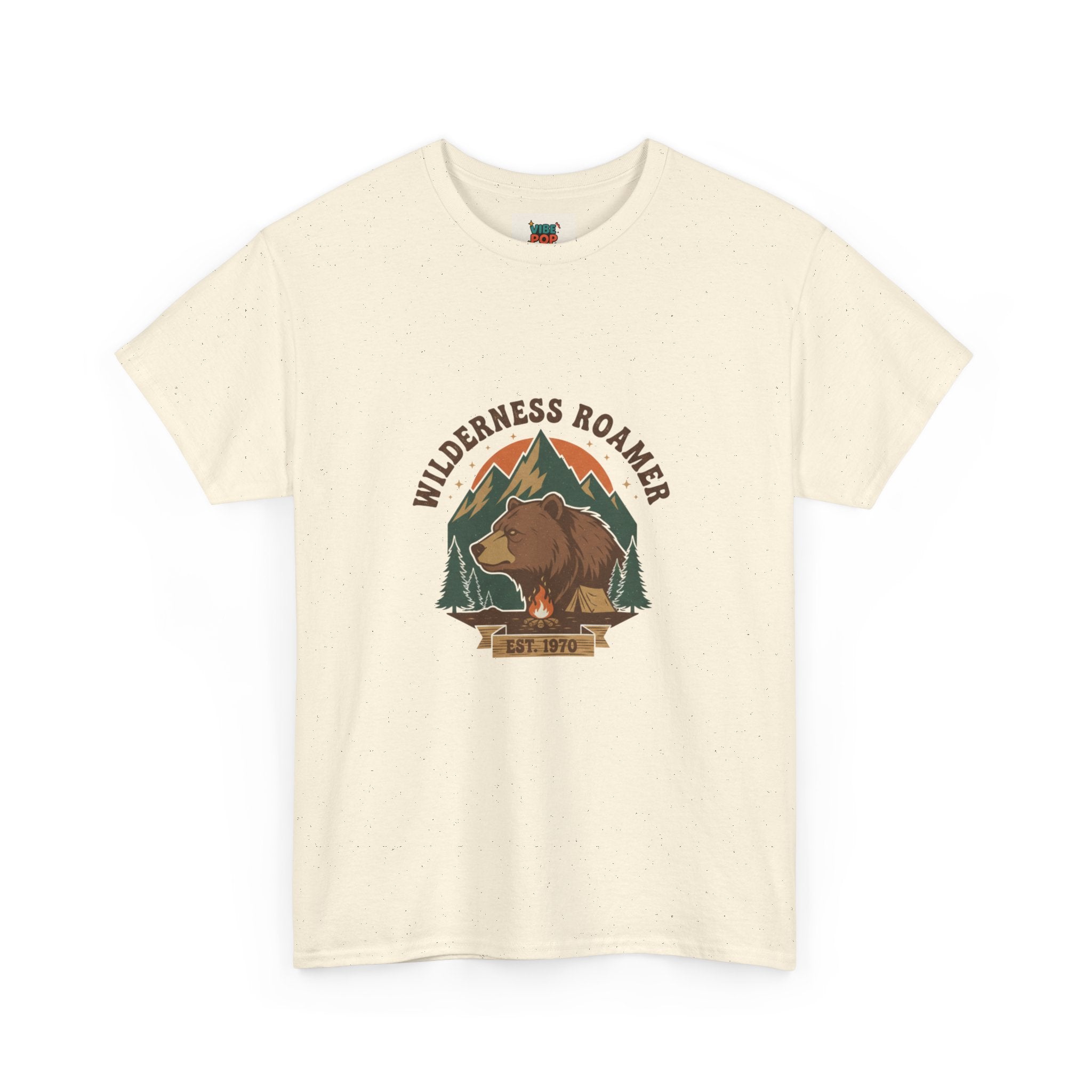 Wilderness Roamer Tee: Unisex Heavy Cotton Shirt, Nature Lover T-Shirt, Outdoor Adventure Retro  Top, Hiking Gear, Gift for Explorers