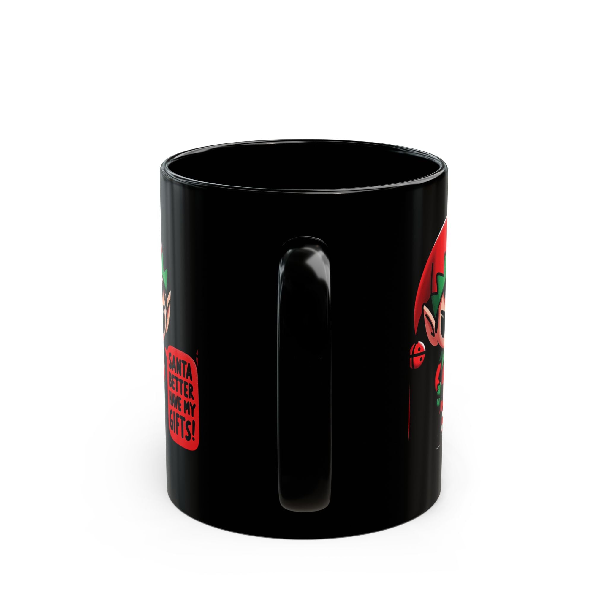Festive Christmas Mug, Santa Gift Mug, Funny Holiday Coffee Mug, Cute Elf Mug, Gift for Friends, Holiday Decor