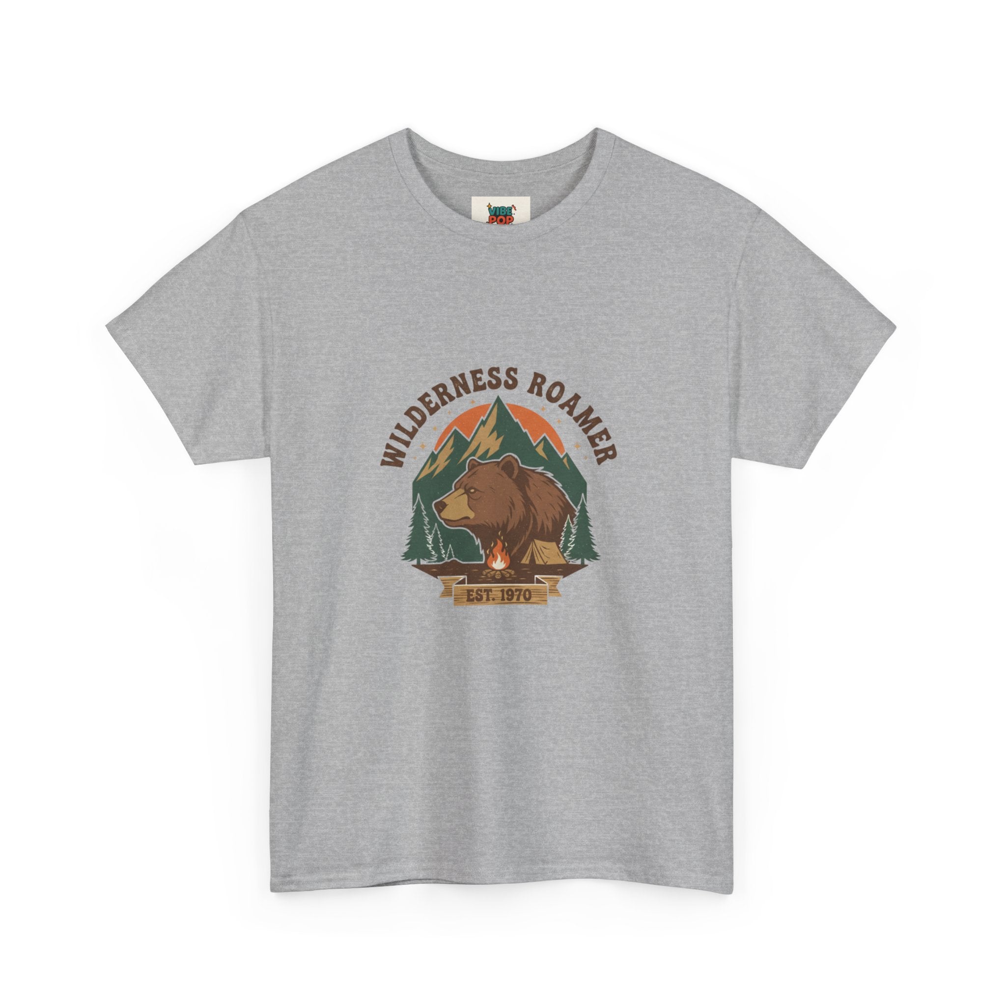 Wilderness Roamer Tee: Unisex Heavy Cotton Shirt, Nature Lover T-Shirt, Outdoor Adventure Retro  Top, Hiking Gear, Gift for Explorers