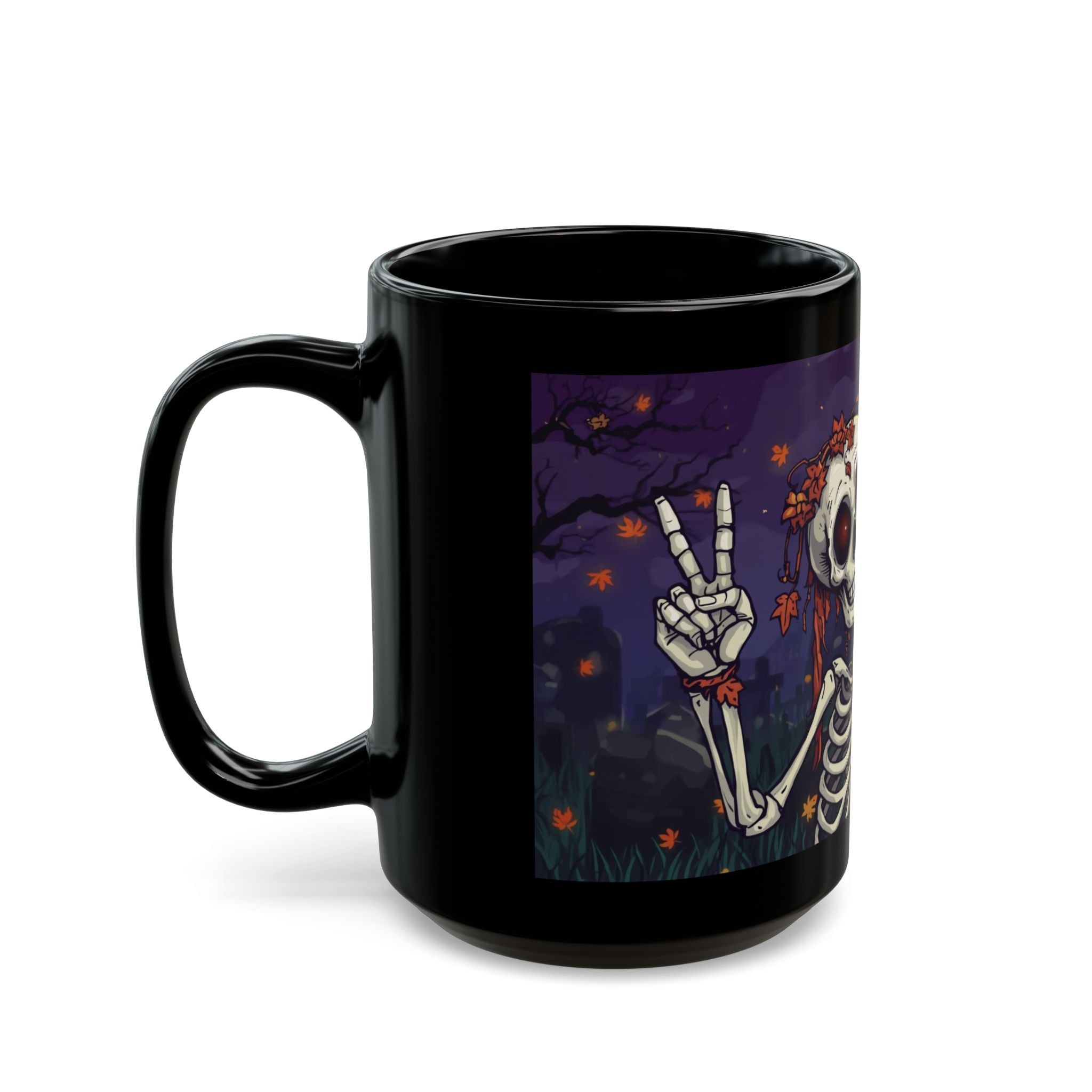 Skeleton Mug: Keeping it Real - Gothic Coffee Cup for Halloween, Spooky Gift, Skeleton Decor, Witchy Vibes, Halloween Celebration