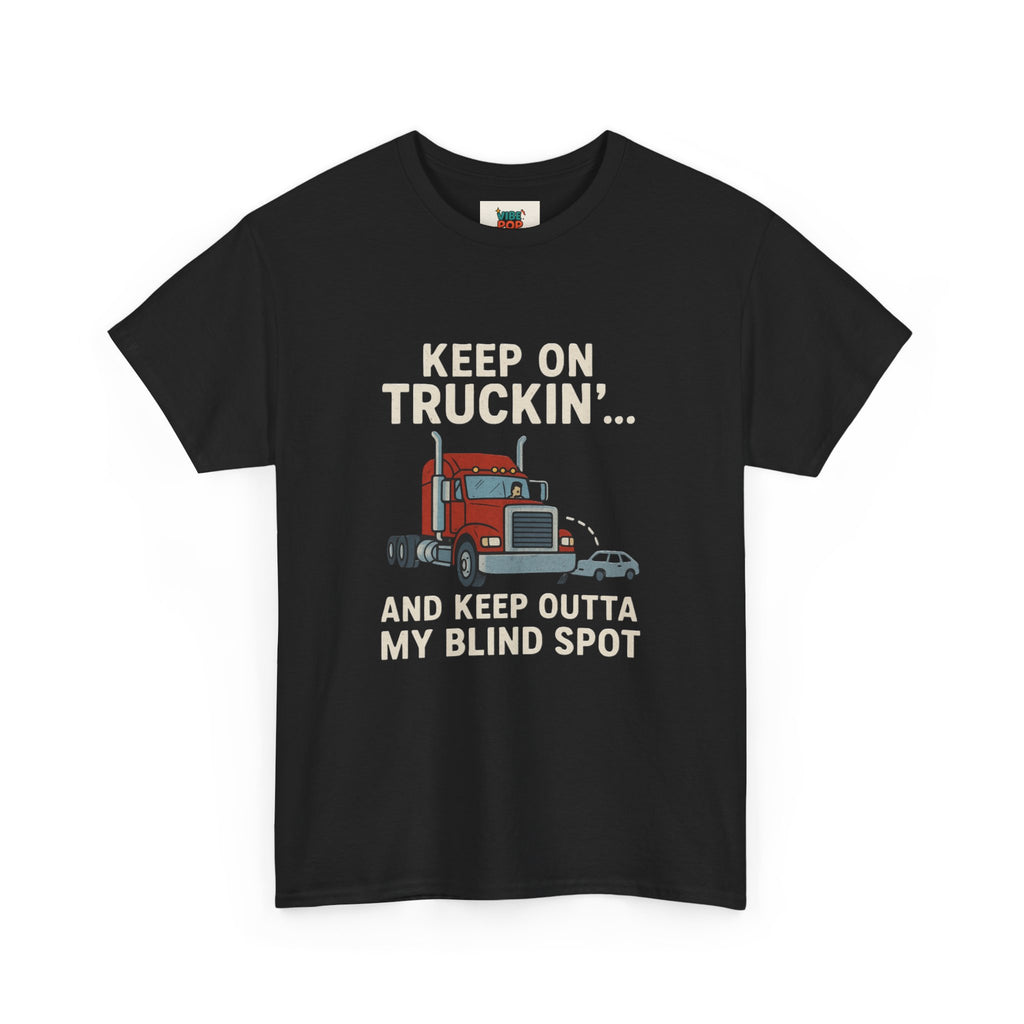 Keep on Truckin' Unisex Heavy Cotton Tee, Perfect Gift for Truck Drivers, Casual Wear, Trucking Apparel, Road Trip T-Shirt, Funny Gift