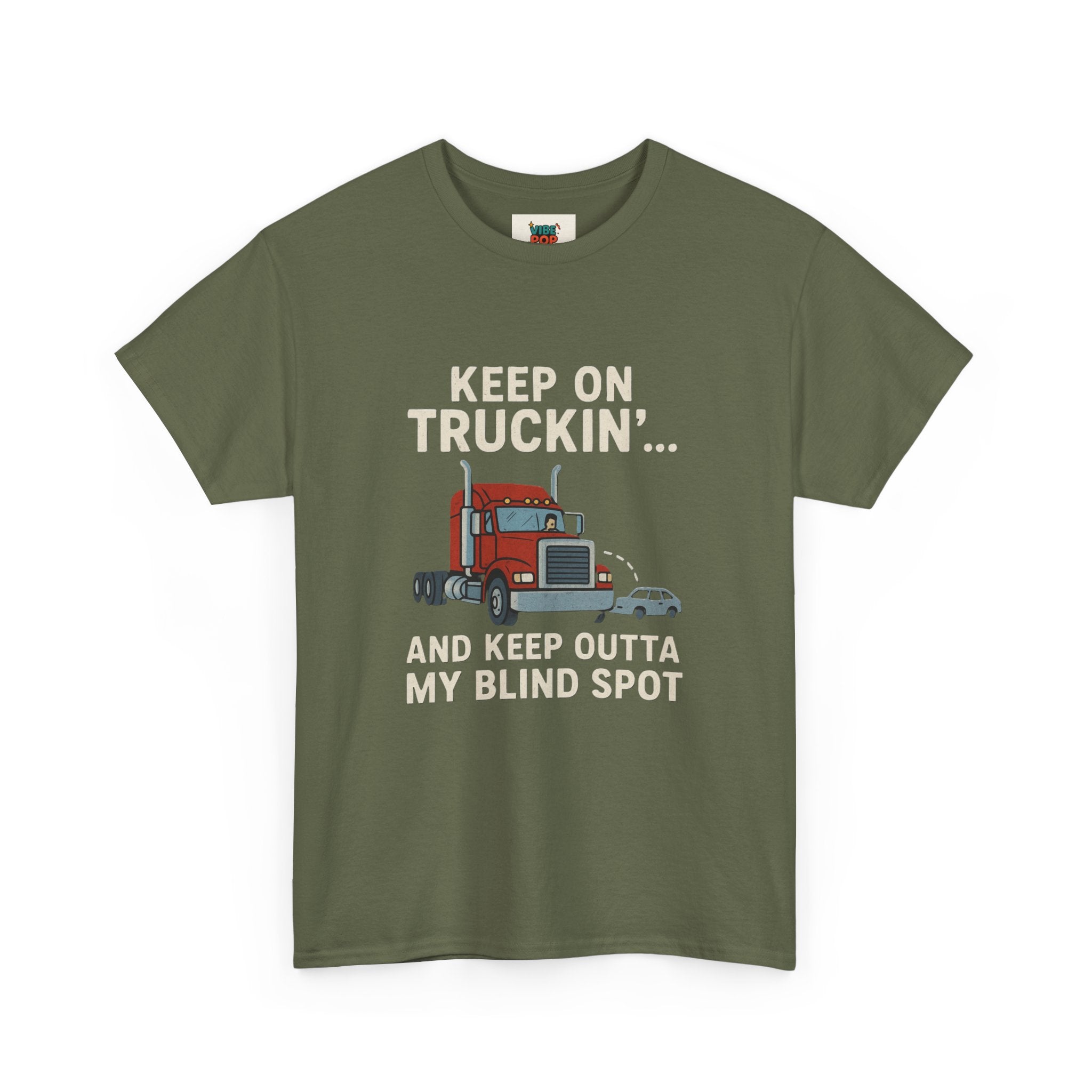 Keep on Truckin' Unisex Heavy Cotton Tee, Perfect Gift for Truck Drivers, Casual Wear, Trucking Apparel, Road Trip T-Shirt, Funny Gift