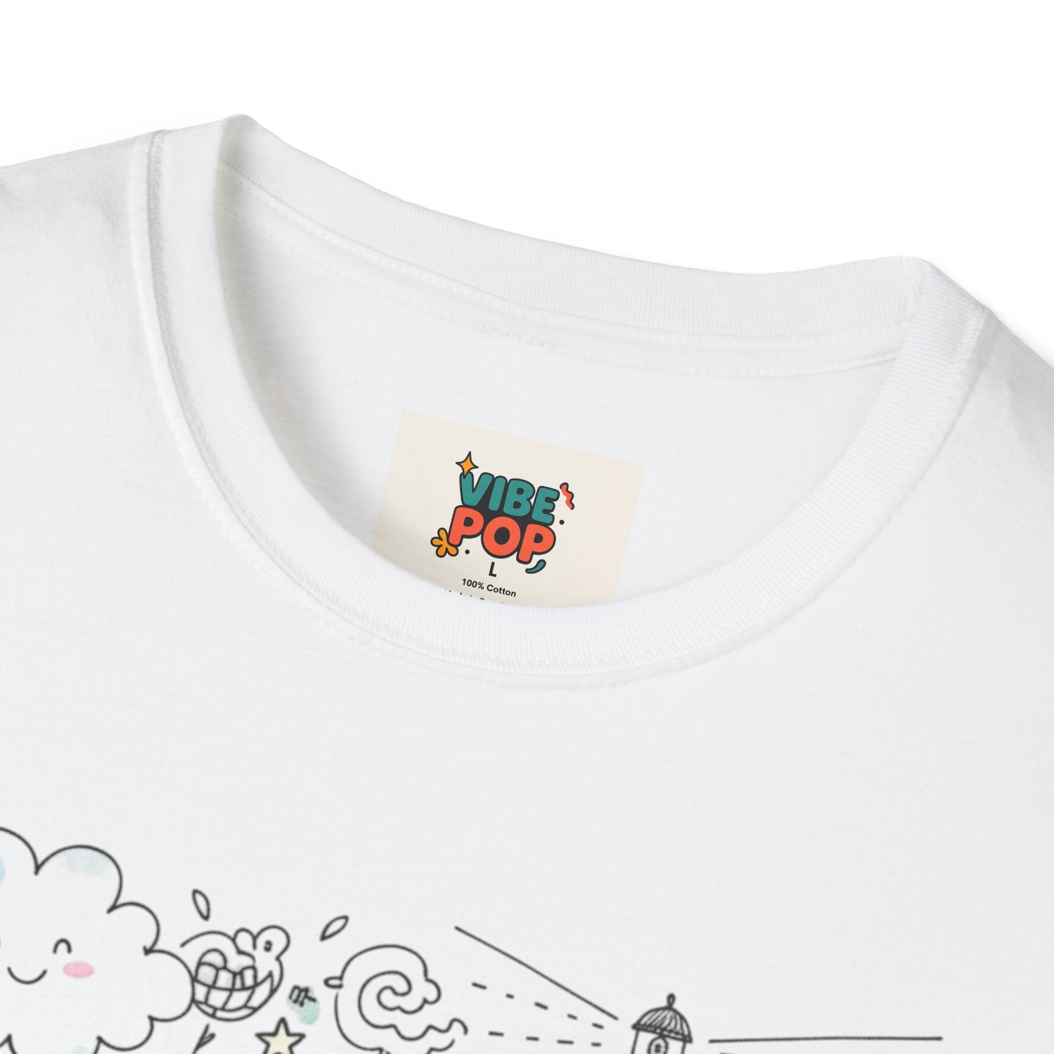 Whimsical Floral Unisex T-Shirt, Cute Graphic Tee for Nature Lovers, Ideal for Summer, Gift for Mom, Birthday Present, Unique Design, Doodle Art Work