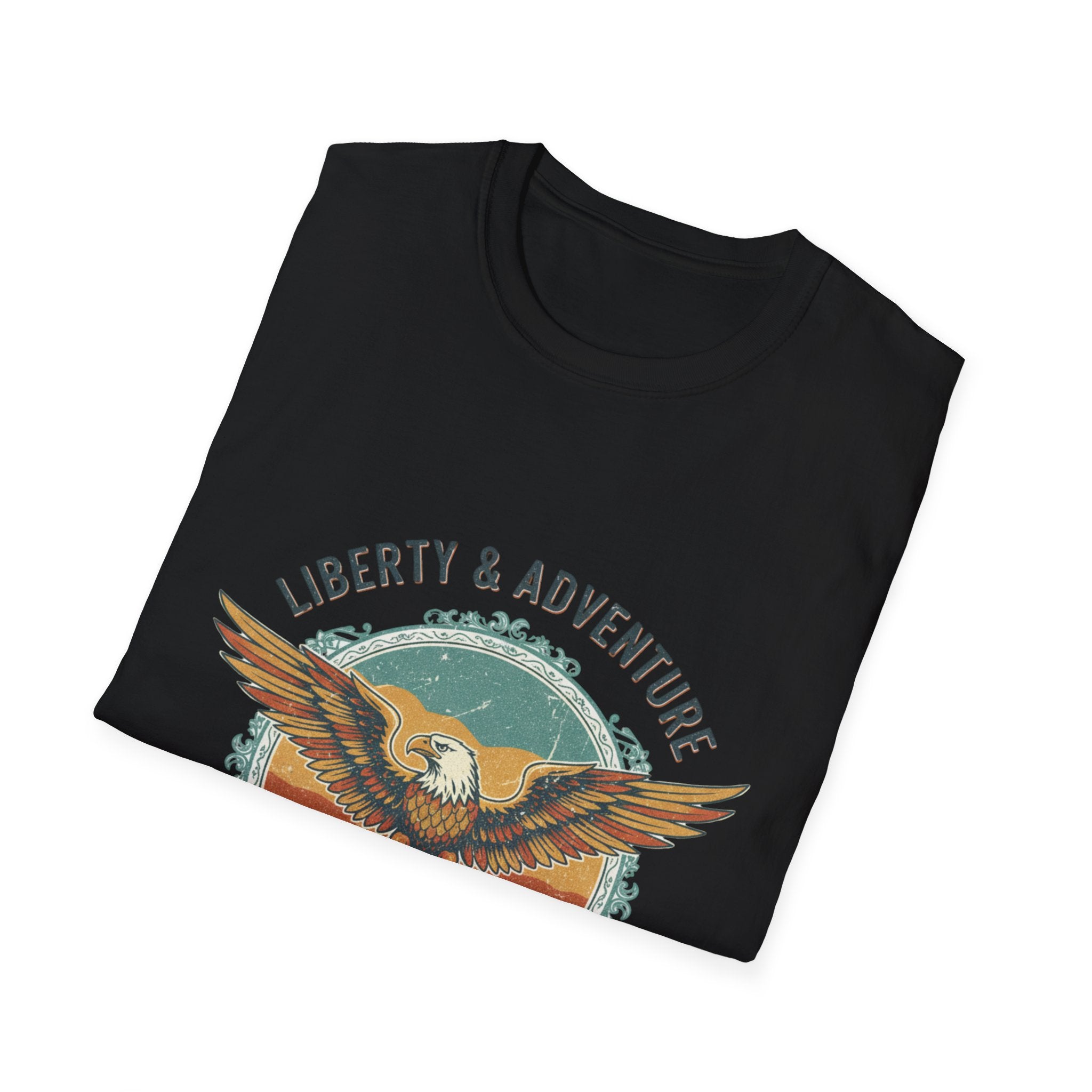 Adventure Eagle Unisex T-Shirt | Liberty & Adventure Tee for Nature Lovers, Travel Enthusiasts, Gift for Occasions, vintage, throwback