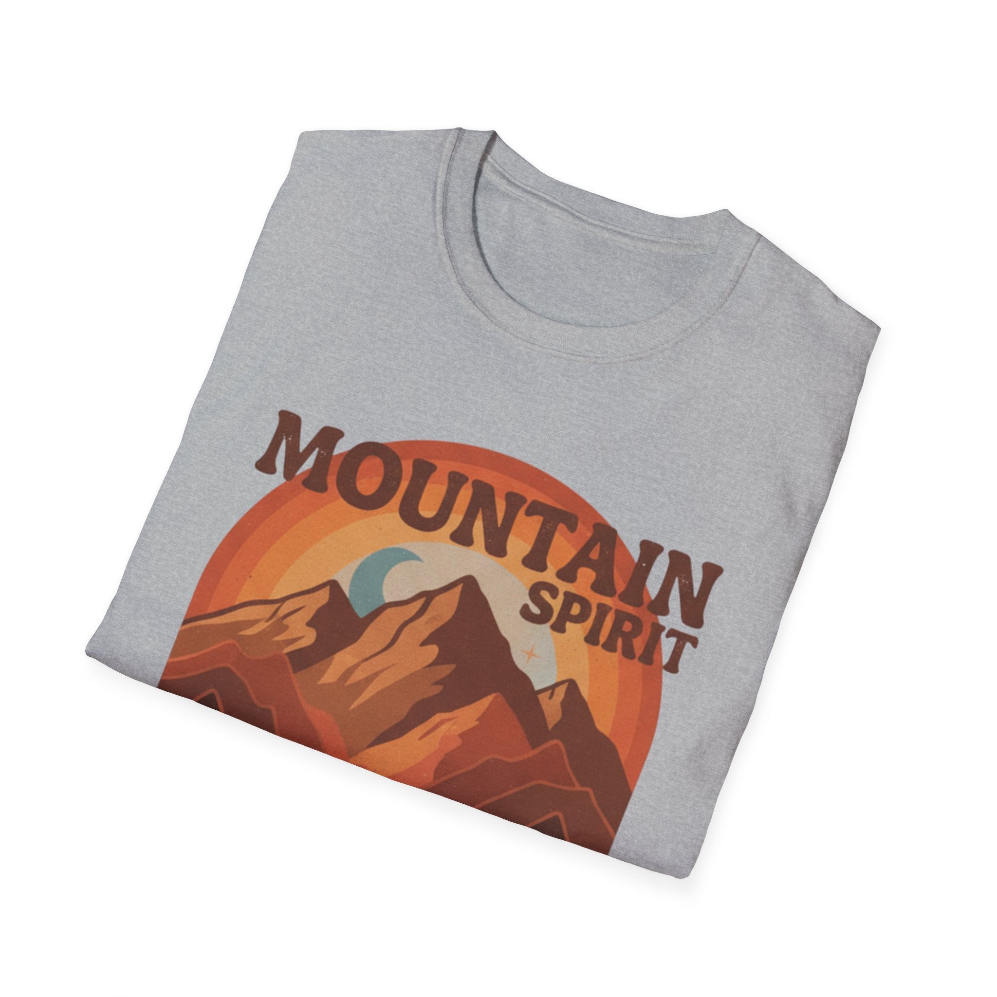 Retro Mountain Spirit Unisex Soft Style T-Shirt, Adventure Shirt, Gift for Nature Lovers, Hiking Apparel, Outdoor Casual Tee