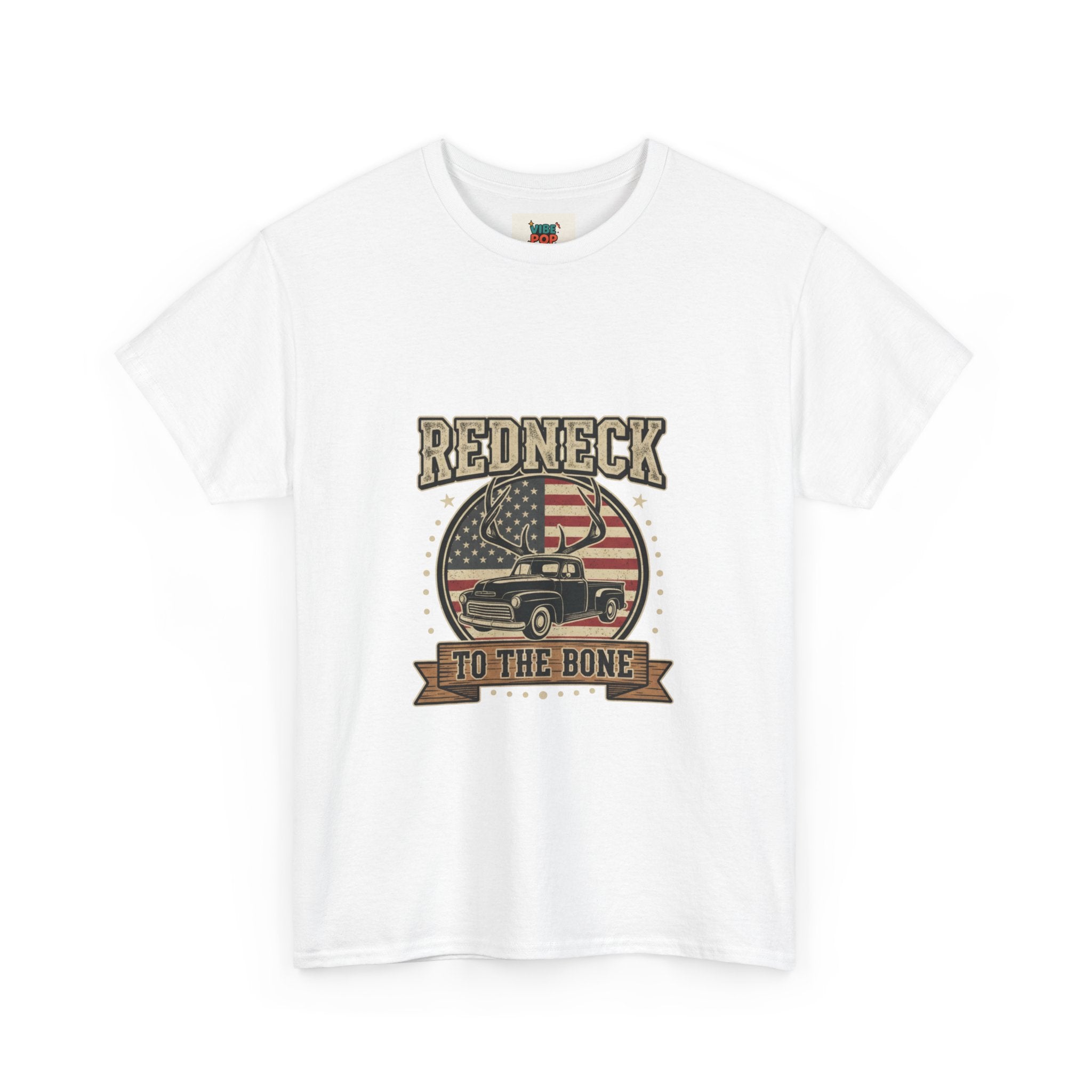 Redneck to the Bone Unisex Heavy Cotton Tee, Southern Pride Shirt, Americana Style Tee, Country Music Apparel, Gift for Him, Patriotic Top