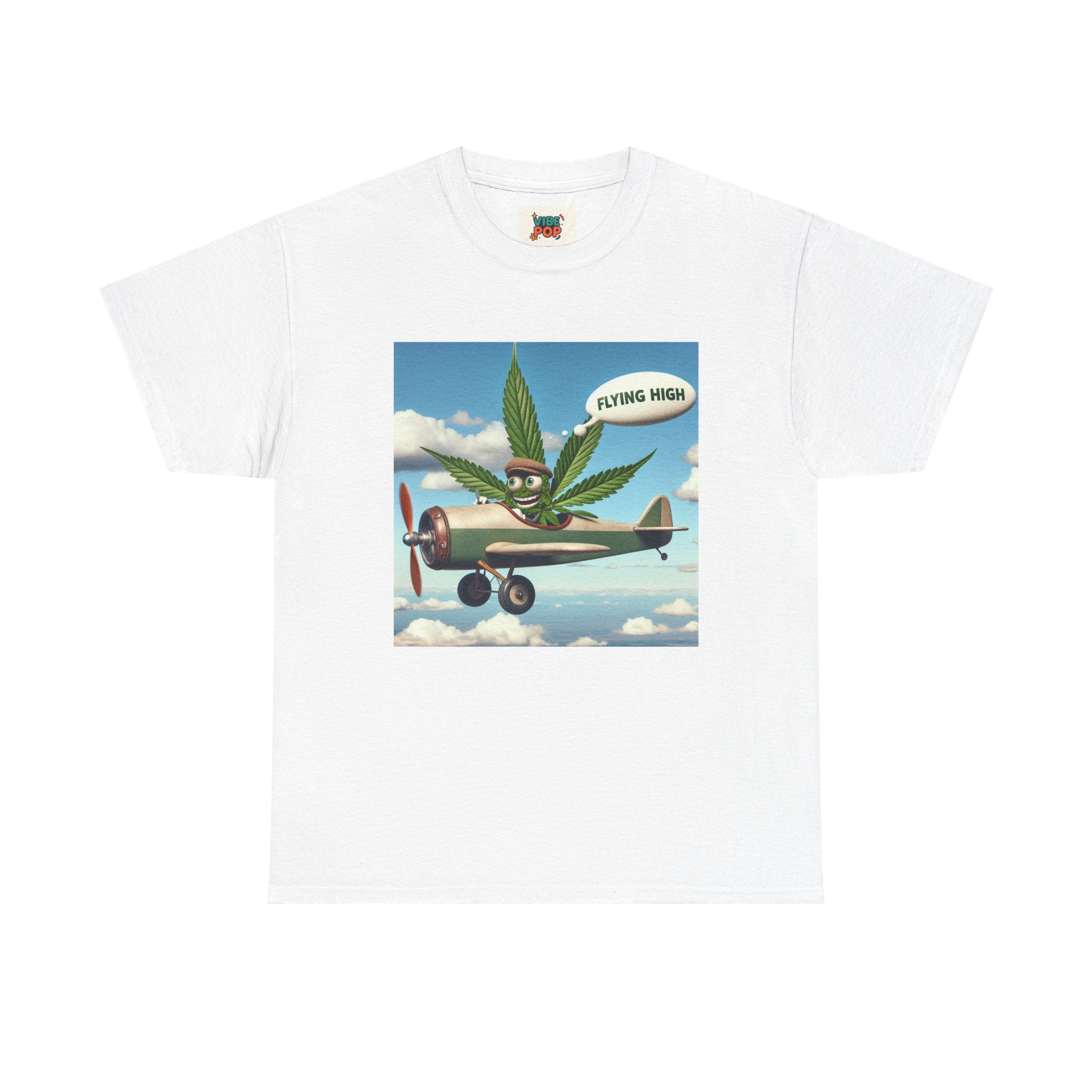 High Flying Cannabis Tee, Stoner Apparel, Vintage Style T-Shirt, Gift for Weed Lovers, Funny Graphic Tee