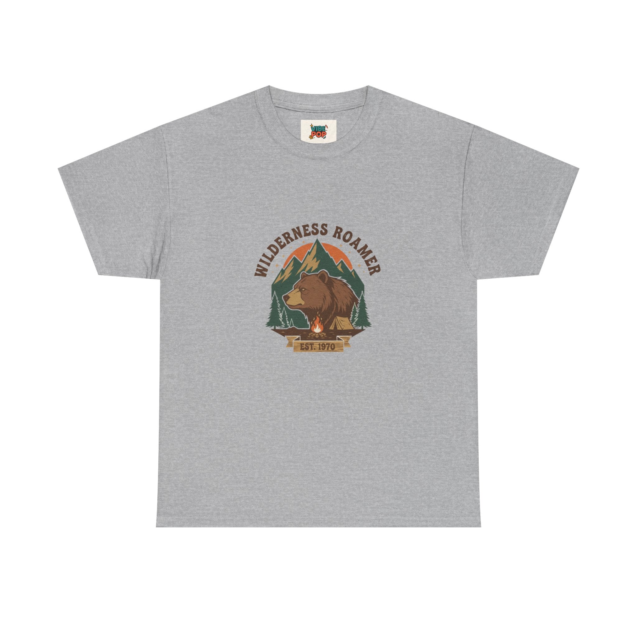Wilderness Roamer Tee: Unisex Heavy Cotton Shirt, Nature Lover T-Shirt, Outdoor Adventure Retro  Top, Hiking Gear, Gift for Explorers