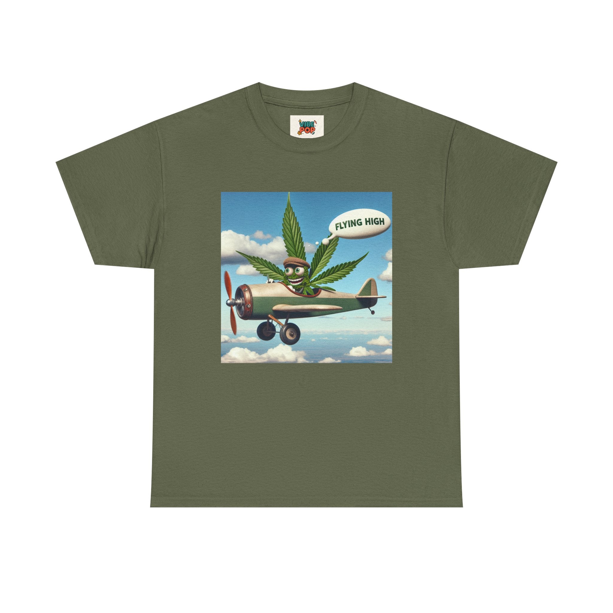 High Flying Cannabis Tee, Stoner Apparel, Vintage Style T-Shirt, Gift for Weed Lovers, Funny Graphic Tee