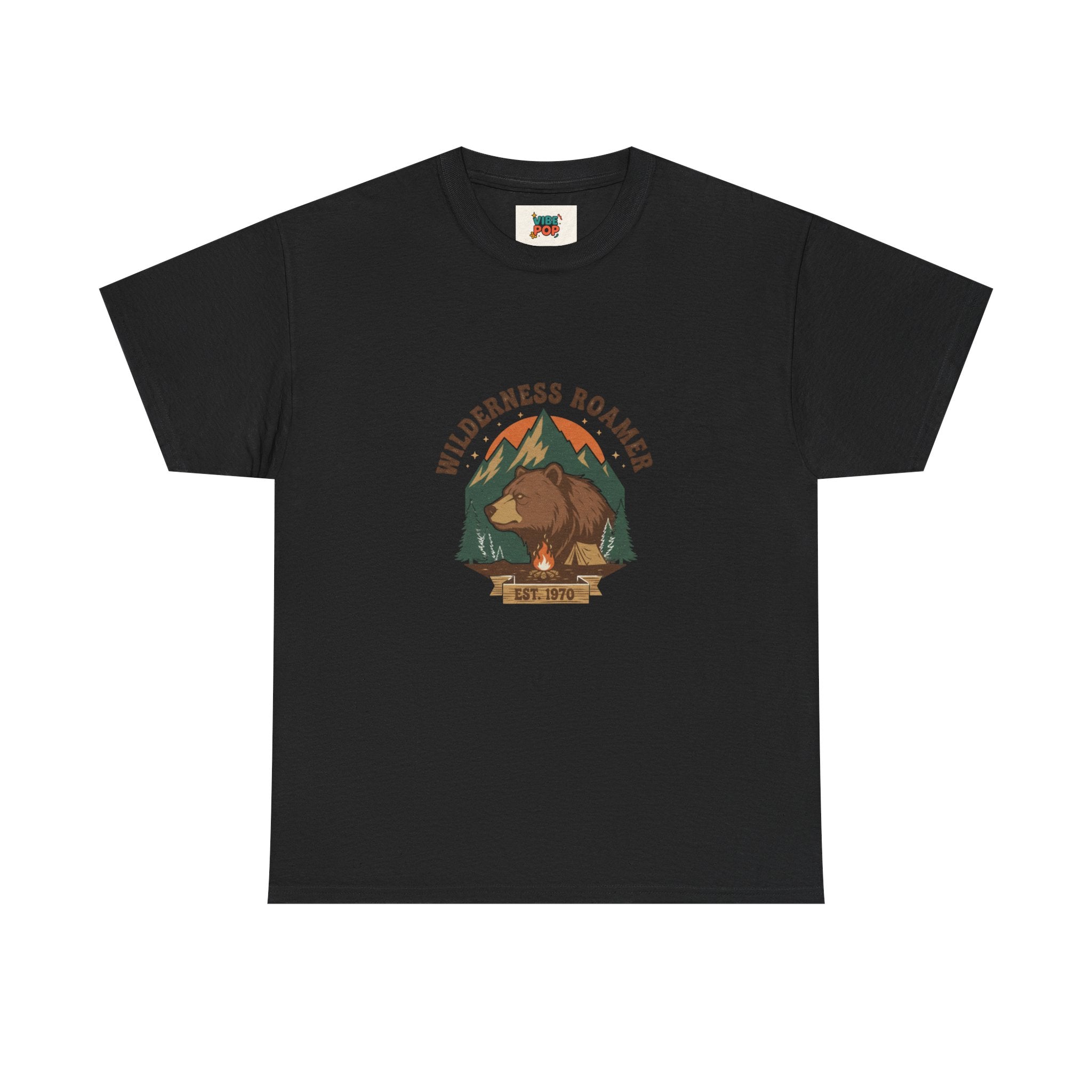 Wilderness Roamer Tee: Unisex Heavy Cotton Shirt, Nature Lover T-Shirt, Outdoor Adventure Retro  Top, Hiking Gear, Gift for Explorers