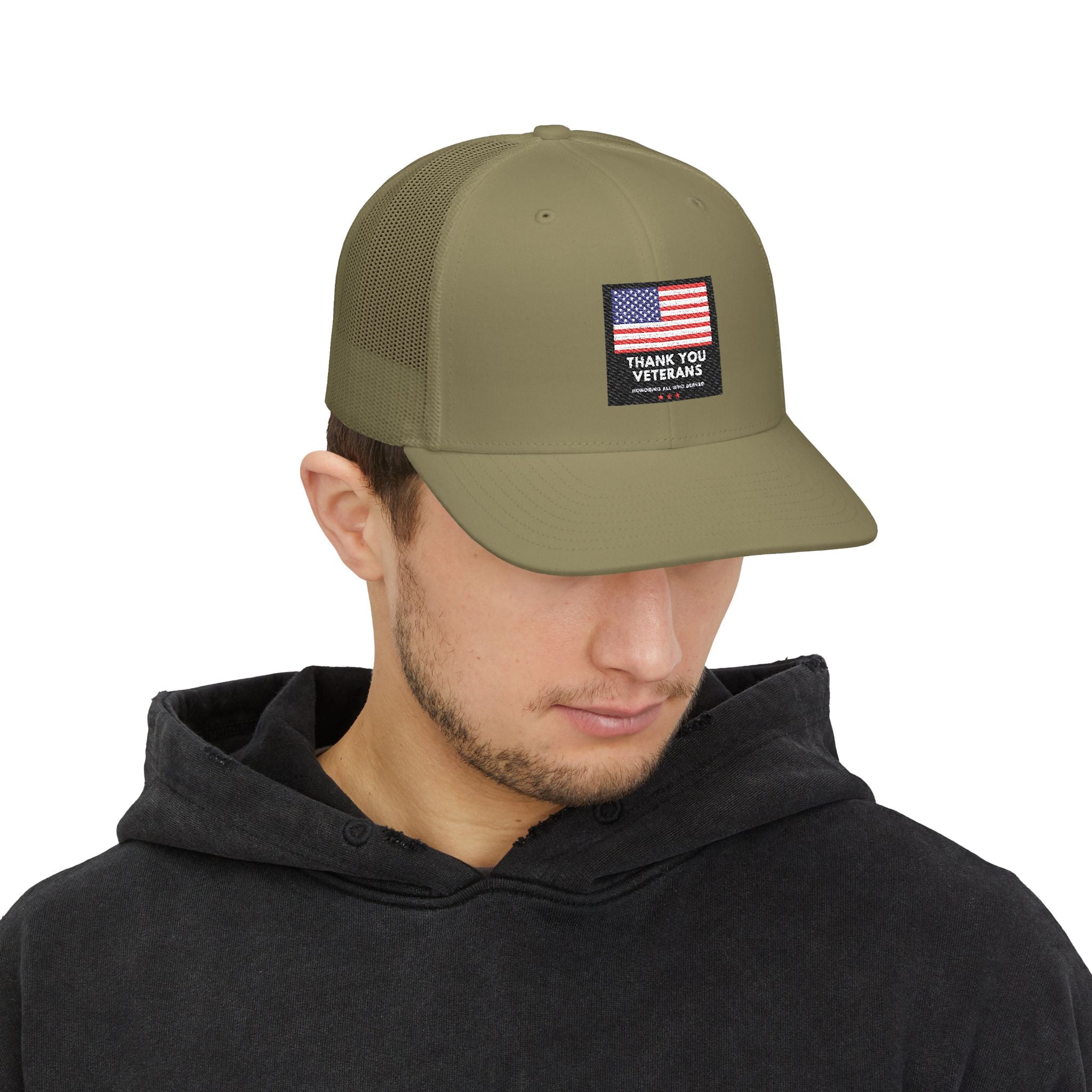 Veterans Appreciation Snapback Trucker Cap, Patriotic Hat, Father's Day Gift, Casual Outfit, American Flag Cap